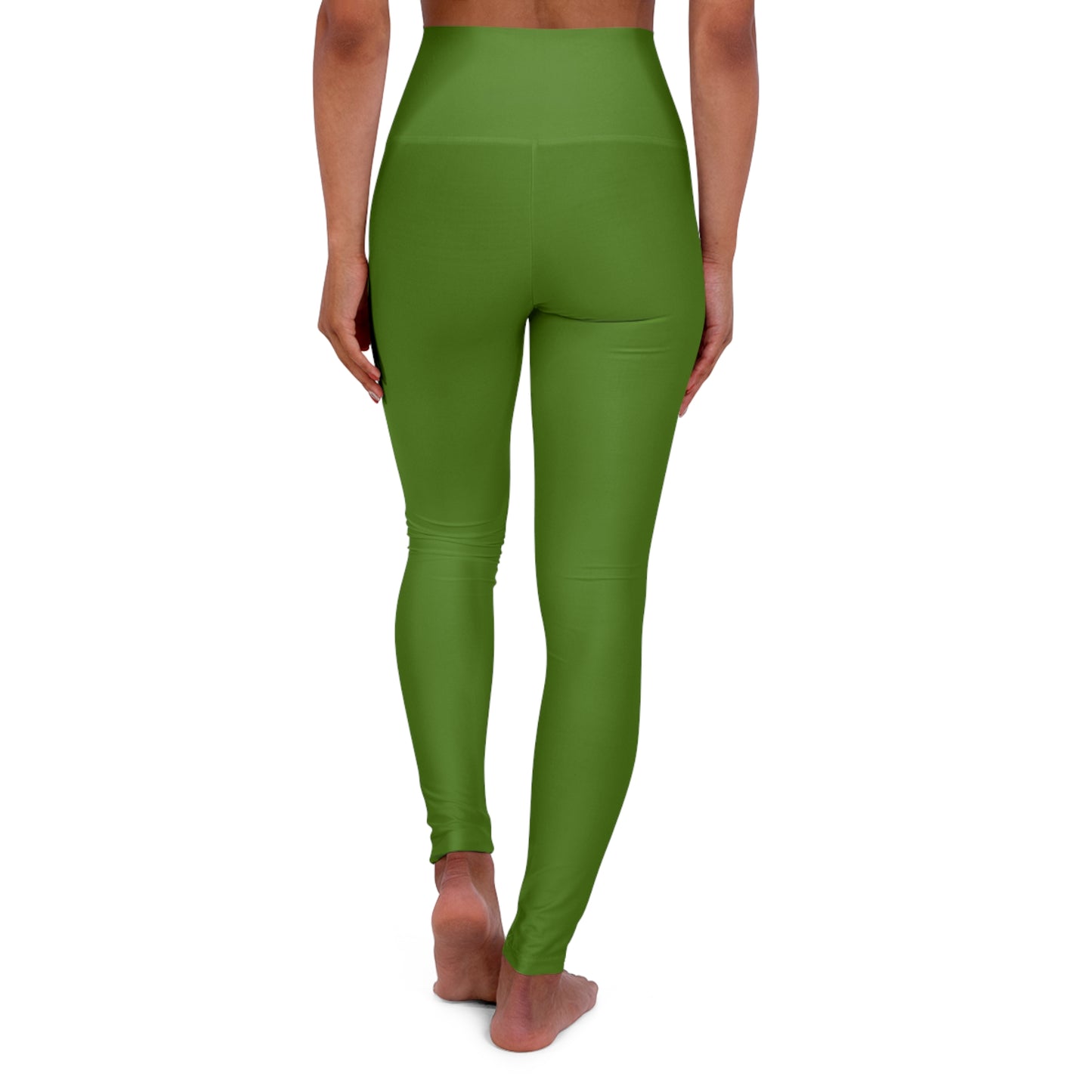 Forest Moss Color High-Waist Yoga Leggings Women's Seamless Poly-Span Stretchy Pants XS-2XL