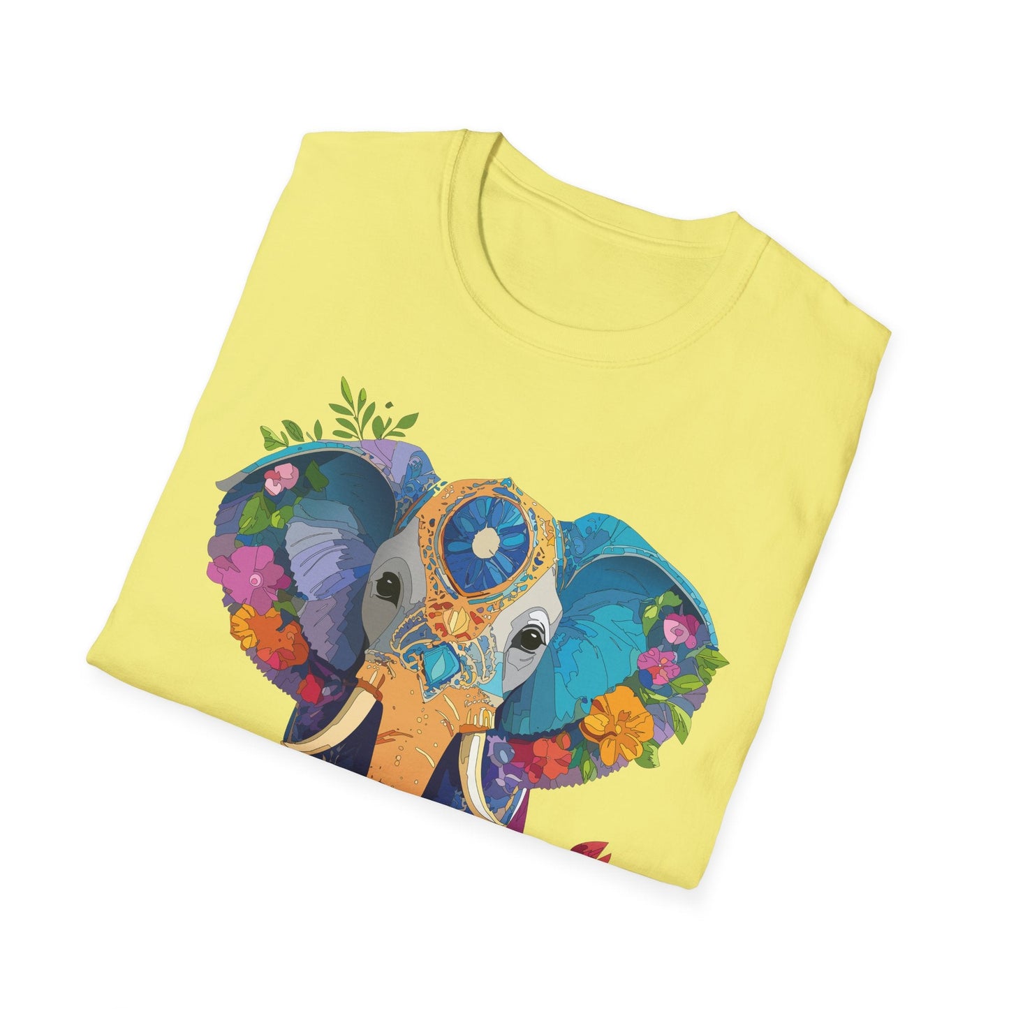 Elephant Graphic Shirt For Adults Unisex Softstyle Tee 100 Percent Cotton Gildan 64000