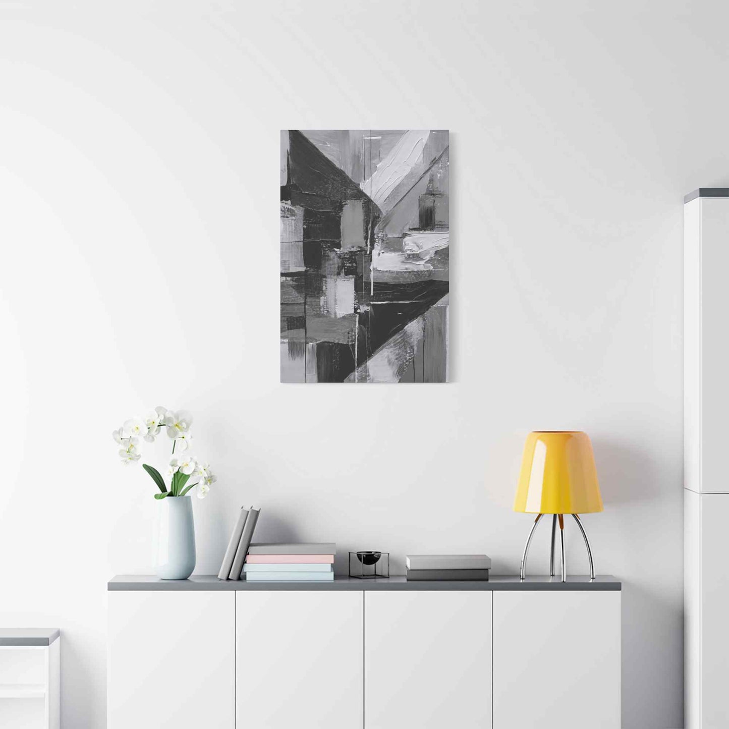 Black Abstract Painting Print Canvas 20x24,20x30,24x30, 24x32,24x36,30x40, 32x48,36x48,40x60 Pine-Wood Inner Frame ABS-18