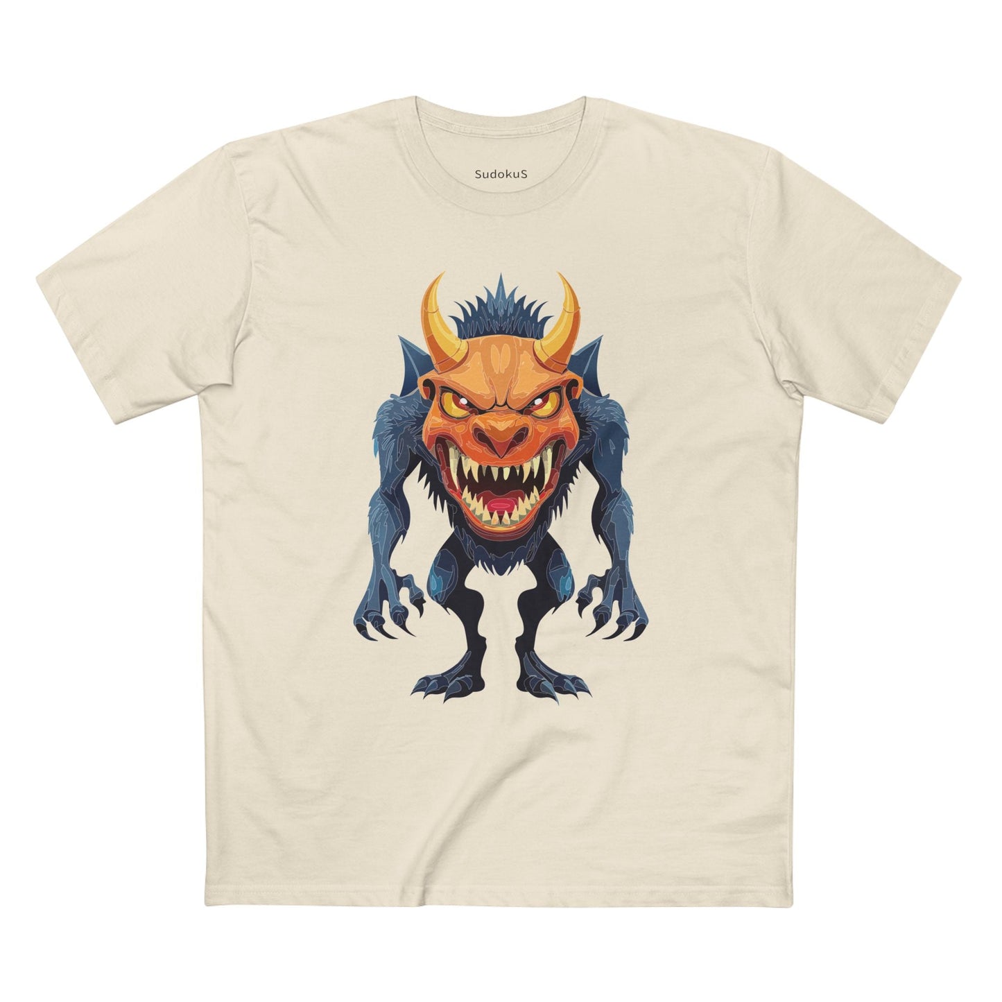 Cartoon Monsters Graphic Unisex 100 Cotton Staple Tee 5