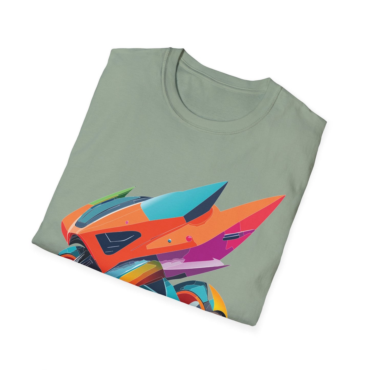 Bike Graphic Unisex Cotton Motorcycle Art Design Tee 3