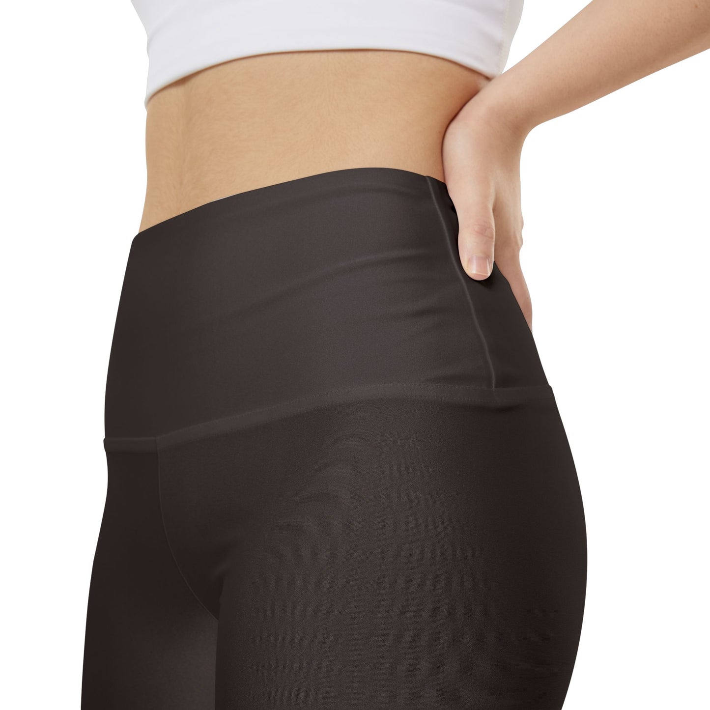 Deep Mocha Brown Women's Workout Shorts — High-Waist Biker Athletic Shorts