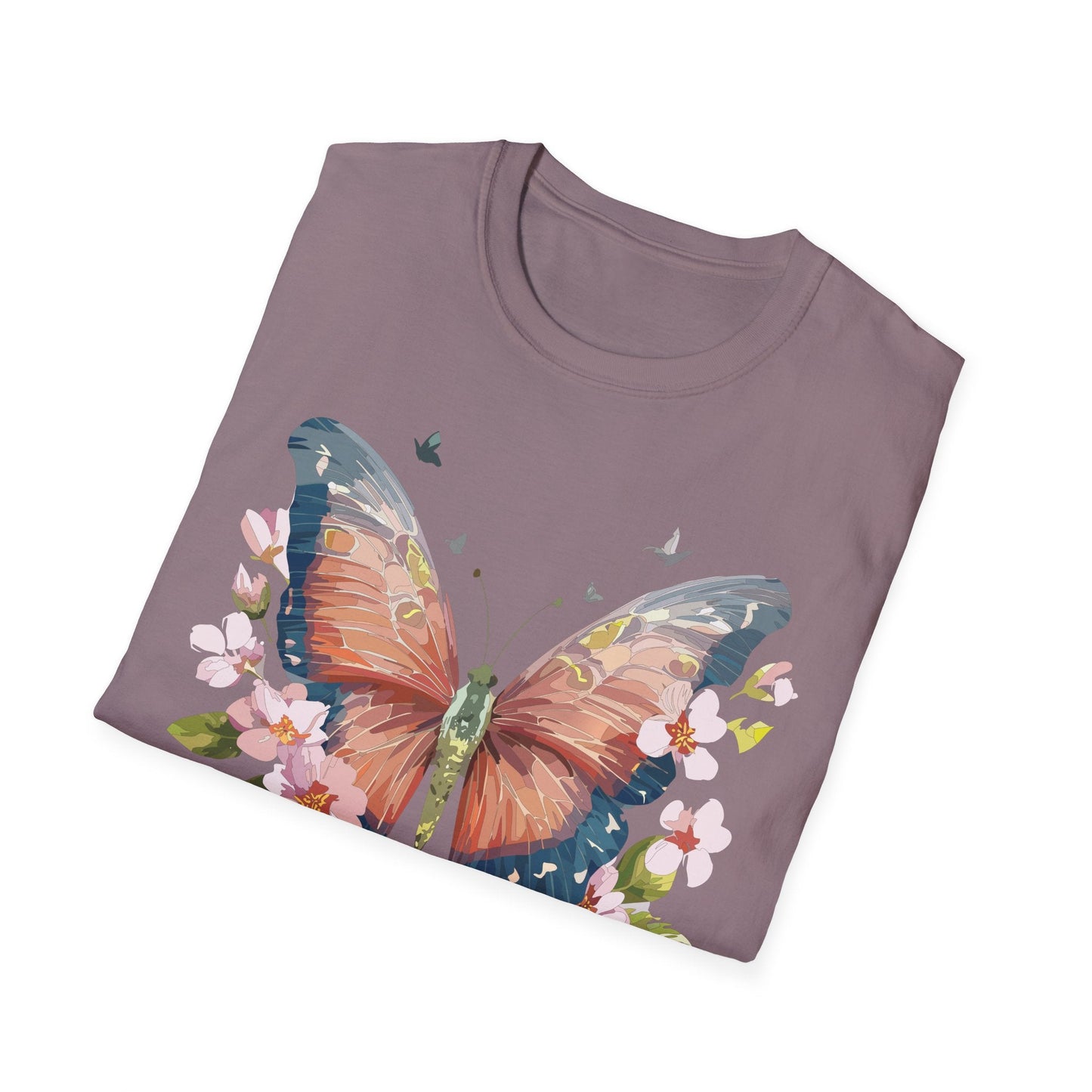 Unisex Monarch Butterfly T Shirt Softstyle 64000 Gildan Ring Spun Cotton Tee Lightweight Comfort