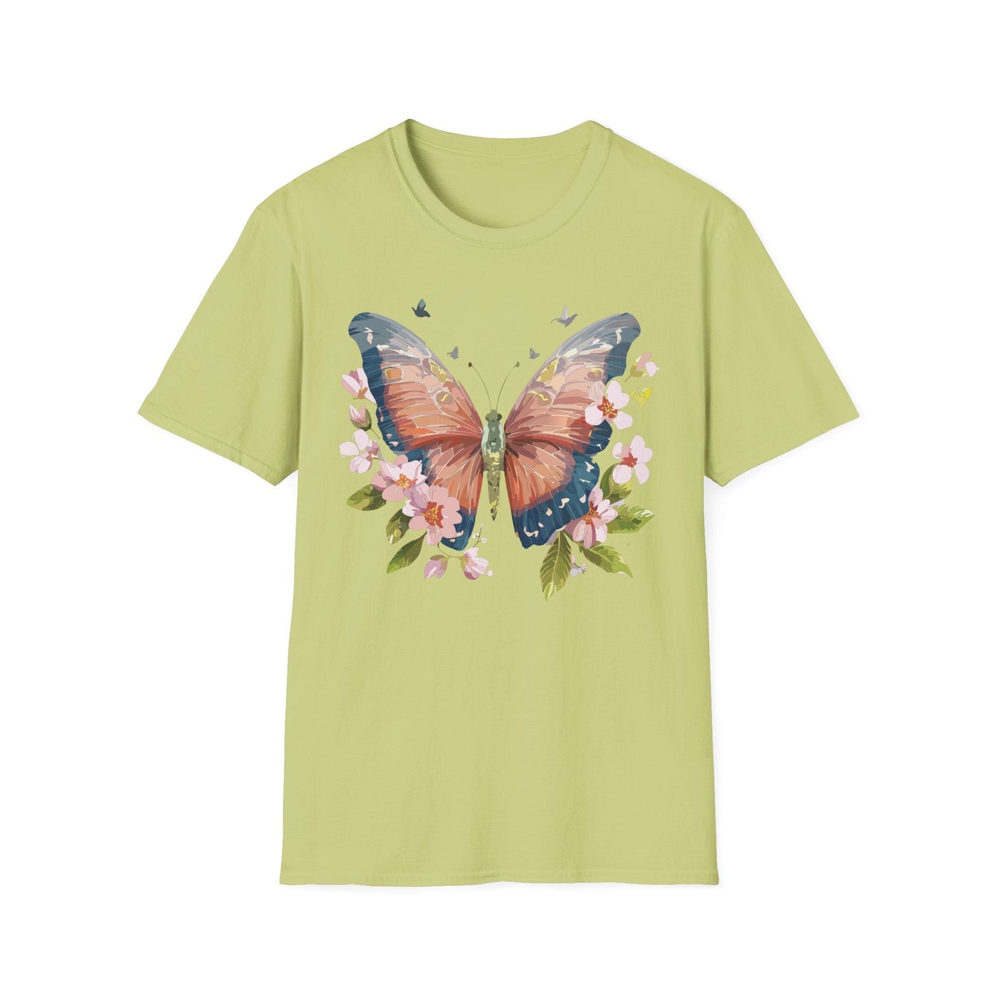 Unisex Monarch Butterfly T Shirt Softstyle 64000 Gildan Ring Spun Cotton Tee Lightweight Comfort