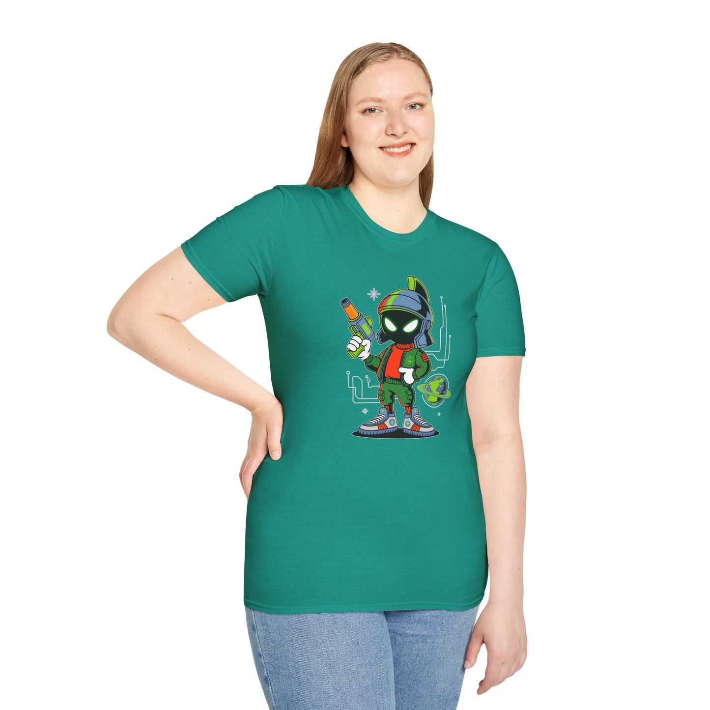 Gildan Softstyle 64000 Unisex Cartoon T Shirt With Animation And Funny Animals Design