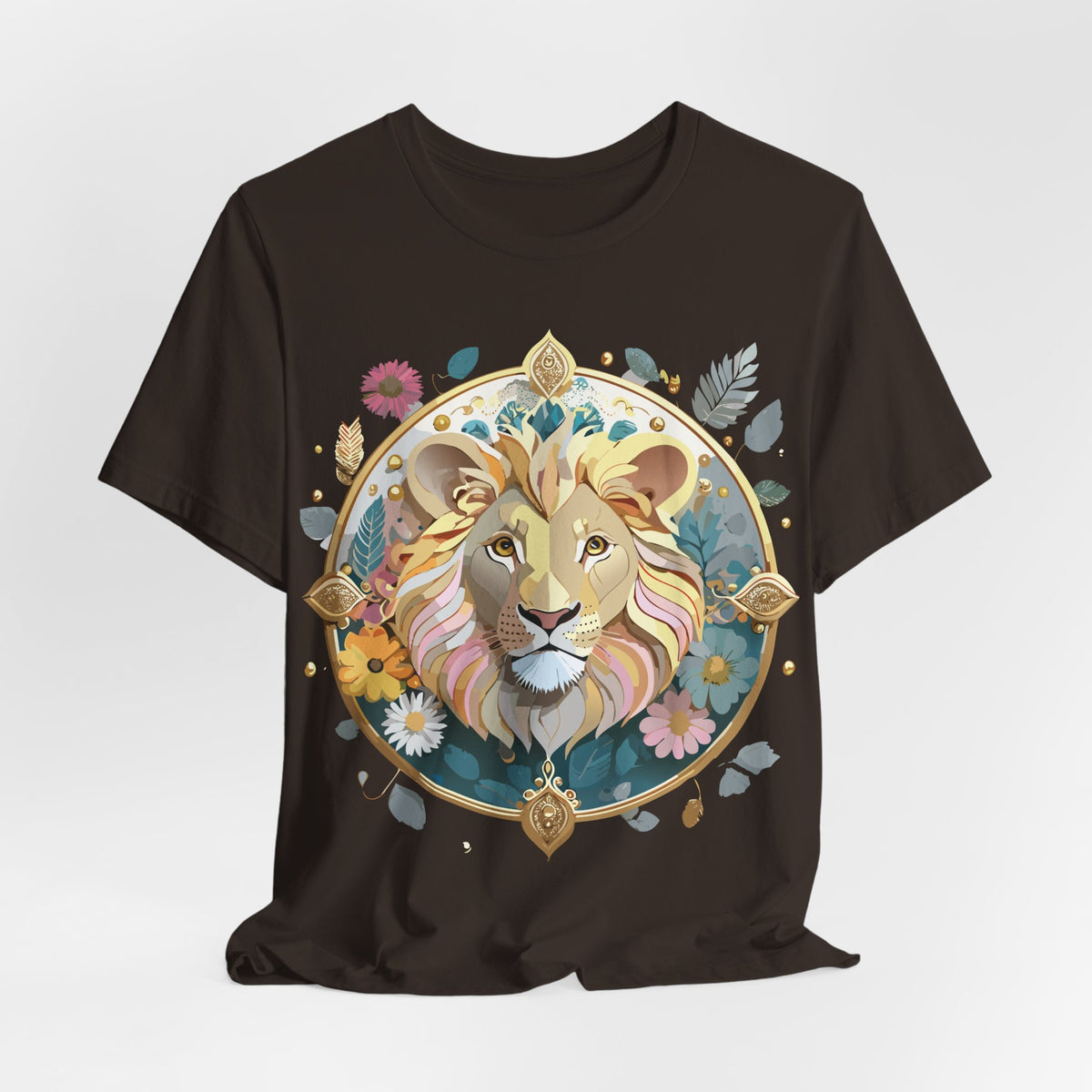 Medallion Graphic Unisex Cotton Bella+Canvas Tee with Floral Art Design m67