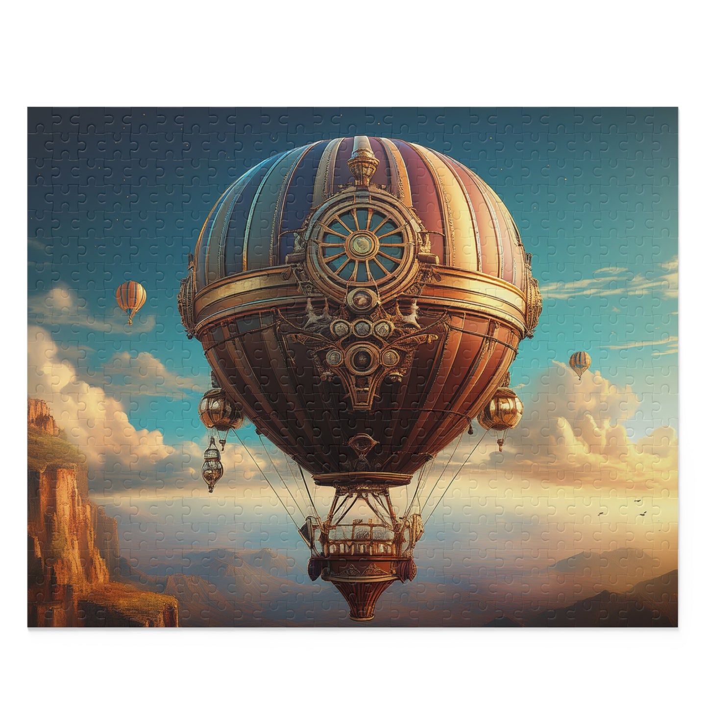 Hot air balloon Puzzle 500-Chipboard Pieces in Box | Kids Puzzles Size: 16" x 20",  Ages 9+ and Family pn52