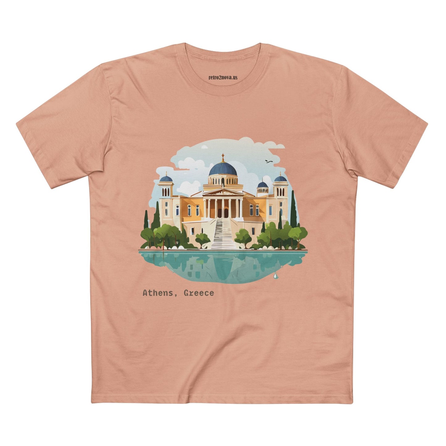 Greece Travel Shirt Unisex Tourist Tee Premium Cotton With Original Art Design Retro2Nova