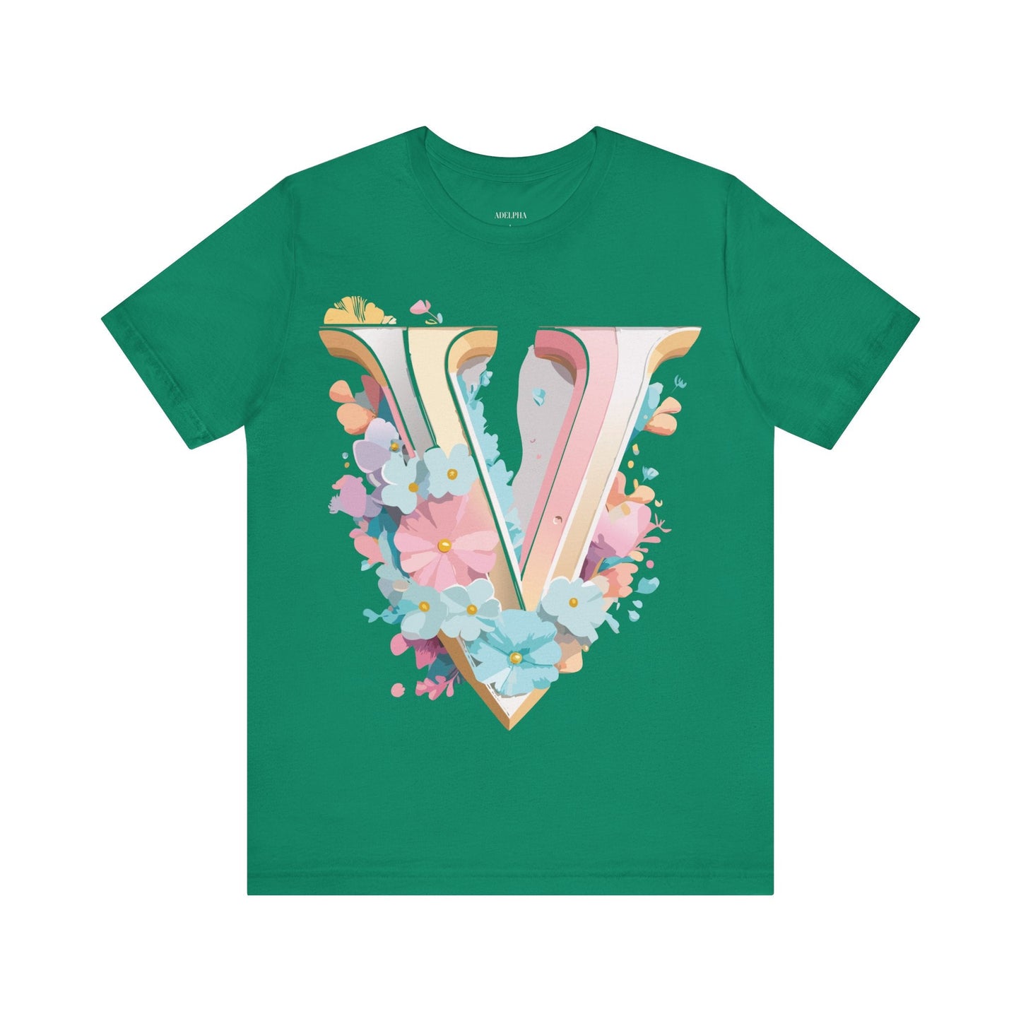 Letter V Graphic Tee Unisex Jersey Short Sleeve Vintage Inspired Art Design