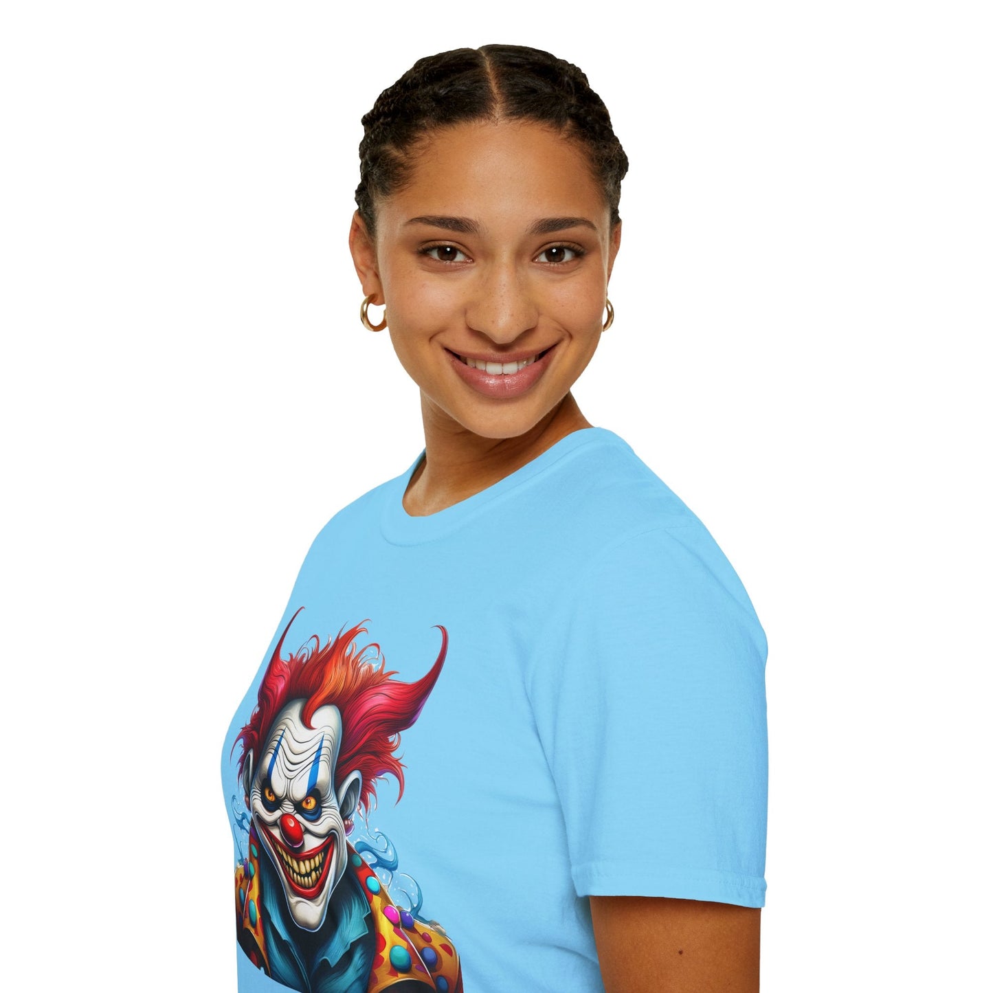 Clown Shirt Unisex Tee Circus Shirt Funny Man Shirt Scary Man Tee 100 Percent Cotton Gildan 64000