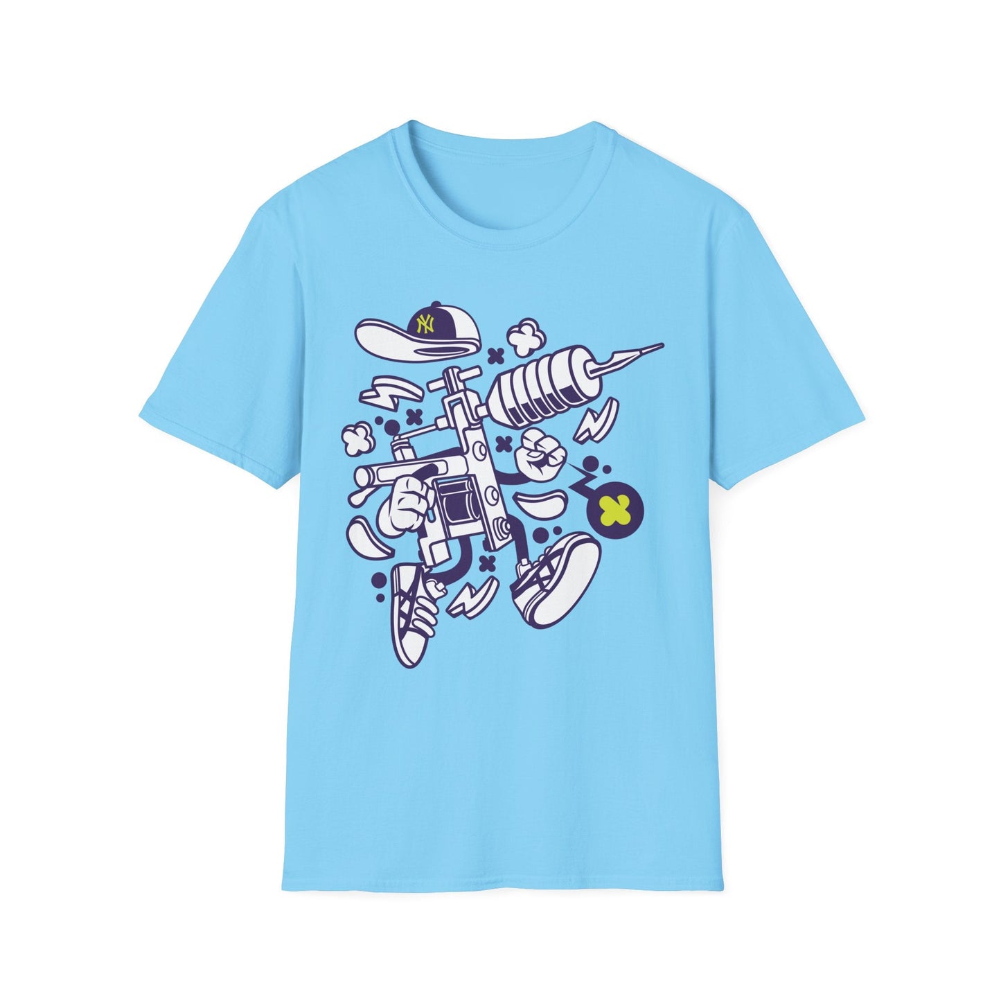 Cartoon Animation T Shirt Funny Tee Shirt Unisex Gildan Softstyle 64000 100 Percent Ring Spun Cotton