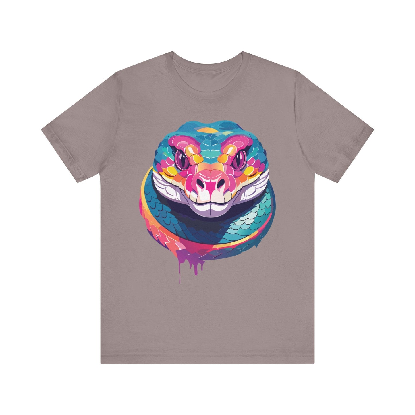 Unisex Animal Tee Shirt With Art Design, Wild Animals Short Sleeve Graphic Tee For Everyday Wear