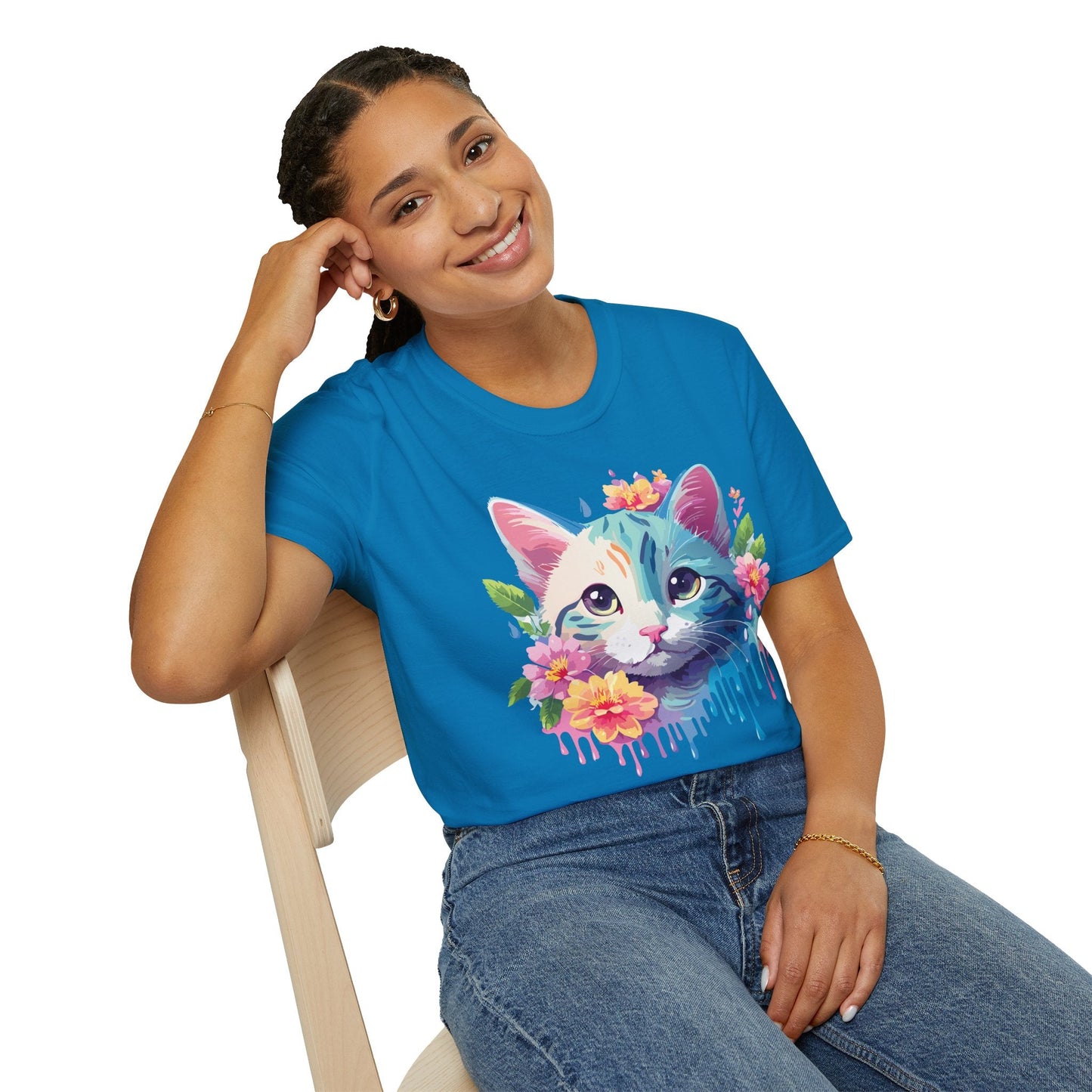 Cat Shirt Unisex Cat Lover Tee Premium Gildan Softstyle 64000 Lightweight