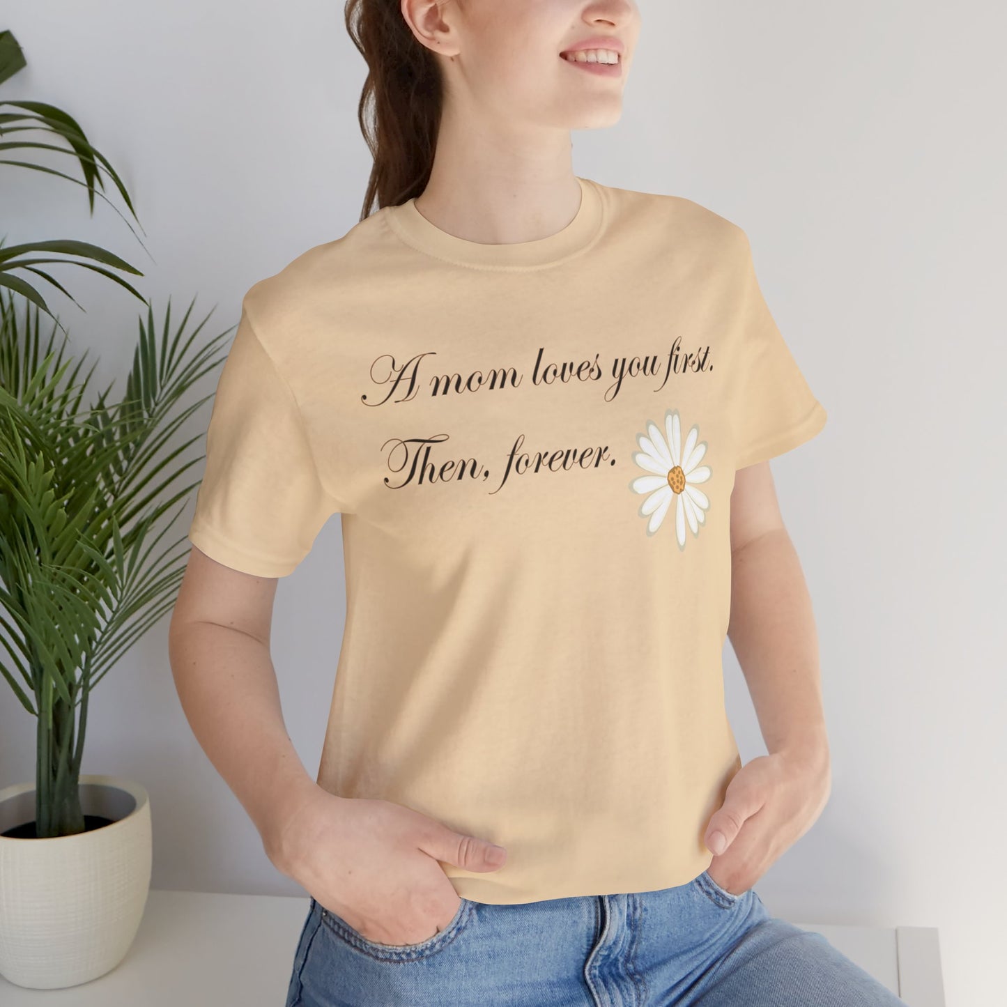 T-shirt unisexe en coton avec signature de maman