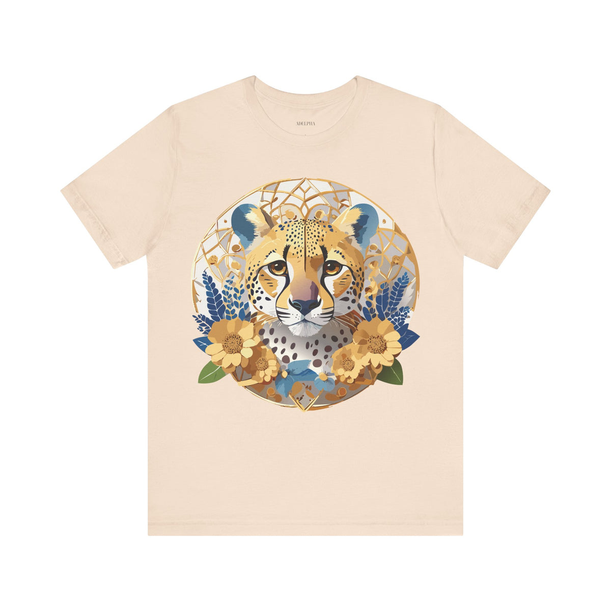 Medallion Graphic Unisex Cotton Bella+Canvas Tee with Art Design d58