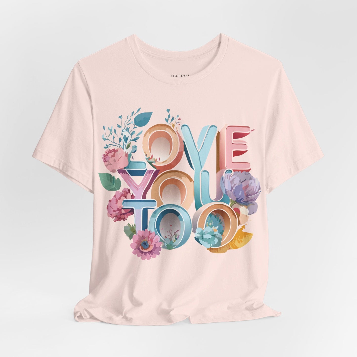 Valentine Day Graphic Unisex 100 Cotton Vintage Artwork with Love and Flower Design Tee 39