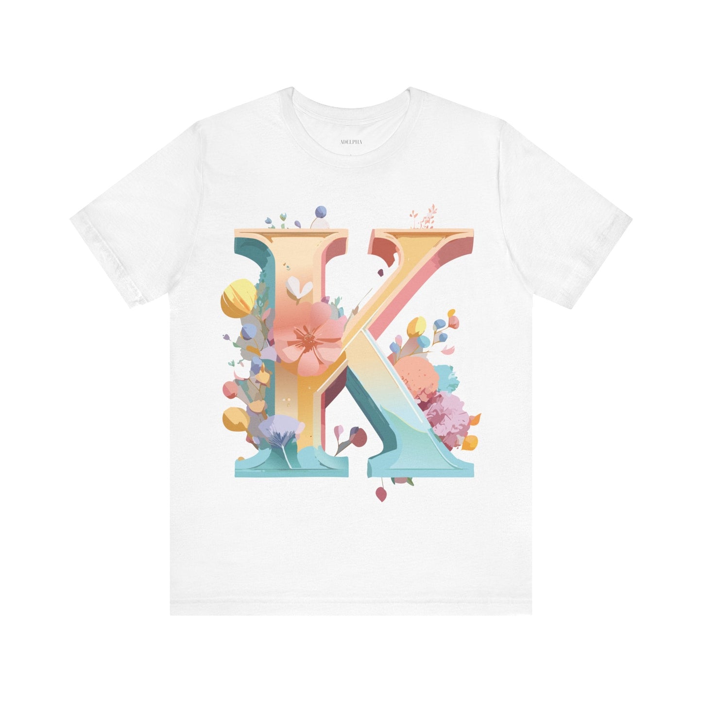 Letter K Shirt Unisex Graphic Tee With Vintage Inspired Artwork By Adelpha Short Sleeve