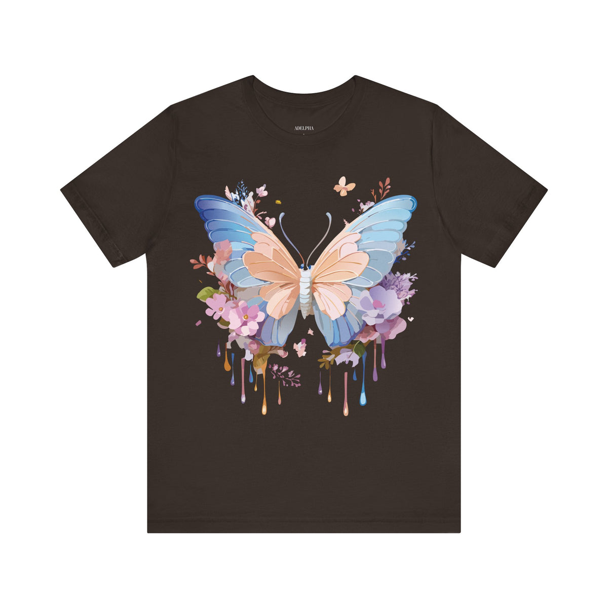 Butterfly Graphic Unisex Cotton Bella+Canvas Tee with Art Design n65