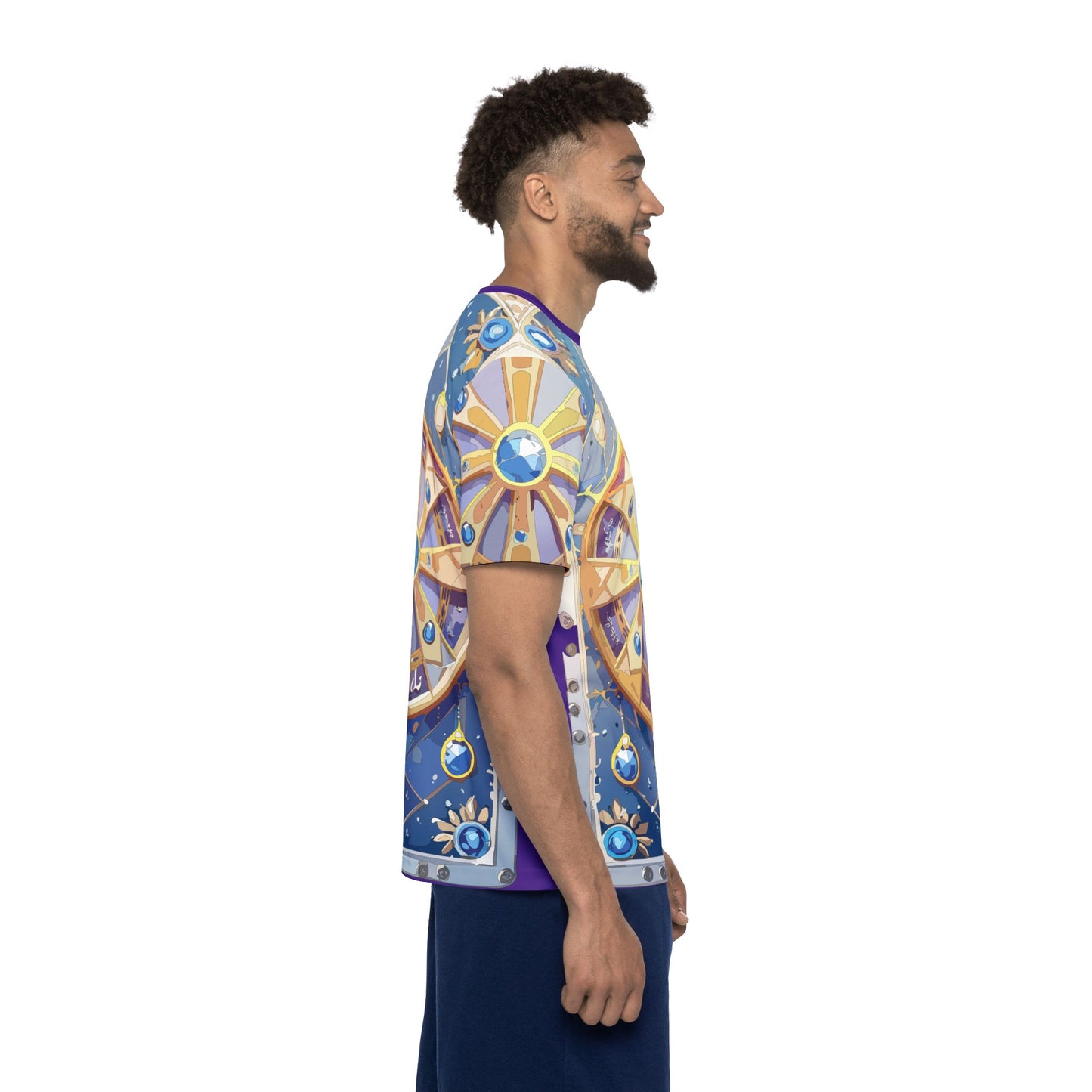 Unisex Poly T-Shirt with Abstract Graphic Design Print