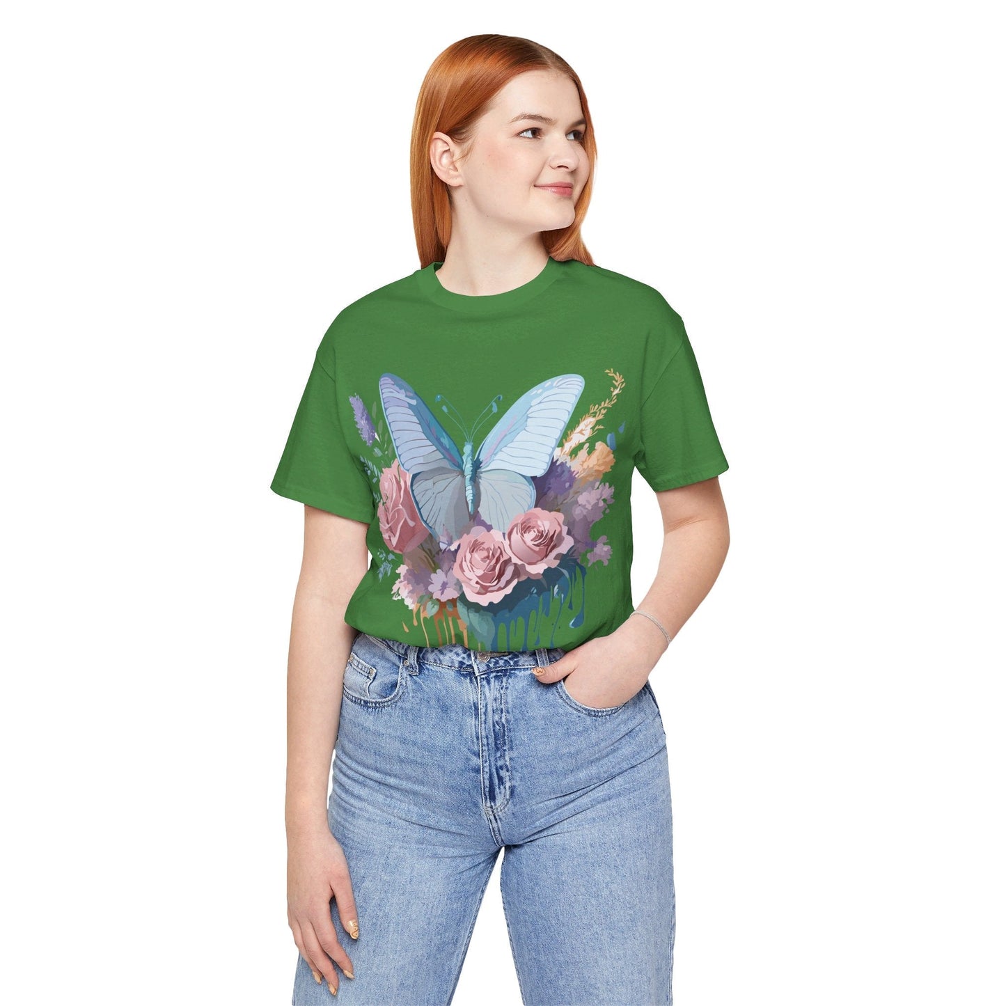 Butterfly Graphic Tee Unisex Jersey Short Sleeve Adelpha Vintage Art Design
