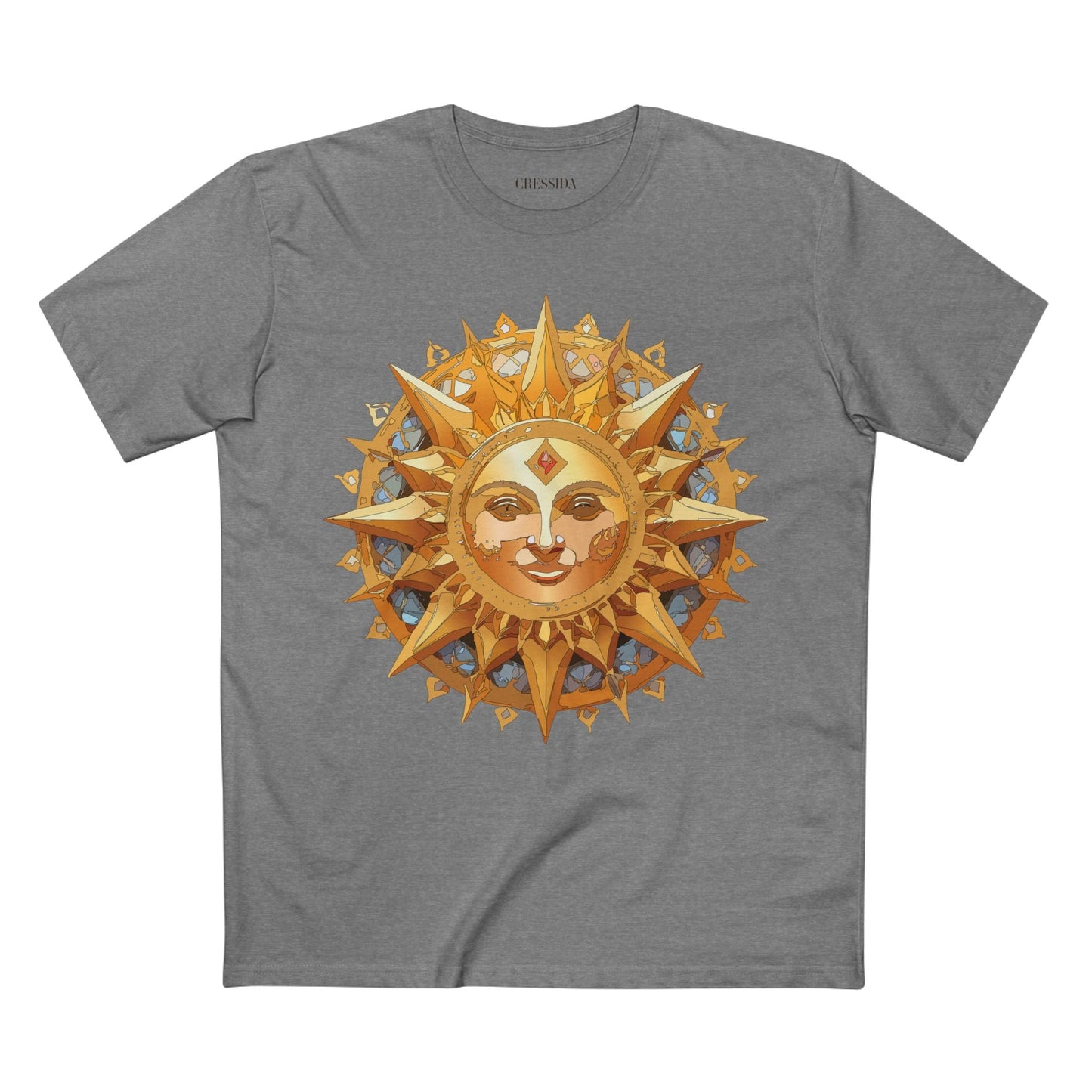 Gold Sun Graphic Unisex 100 Cotton T-Shirt with Golden Art Design 18