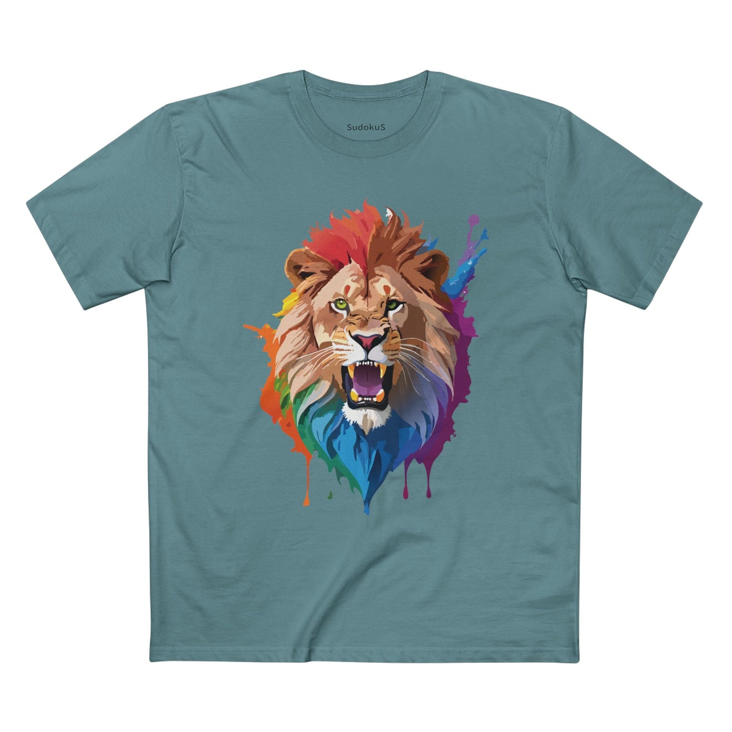 Lion Graphic Unisex 100 Cotton Staple Tee with Animal Design Artwork 27
