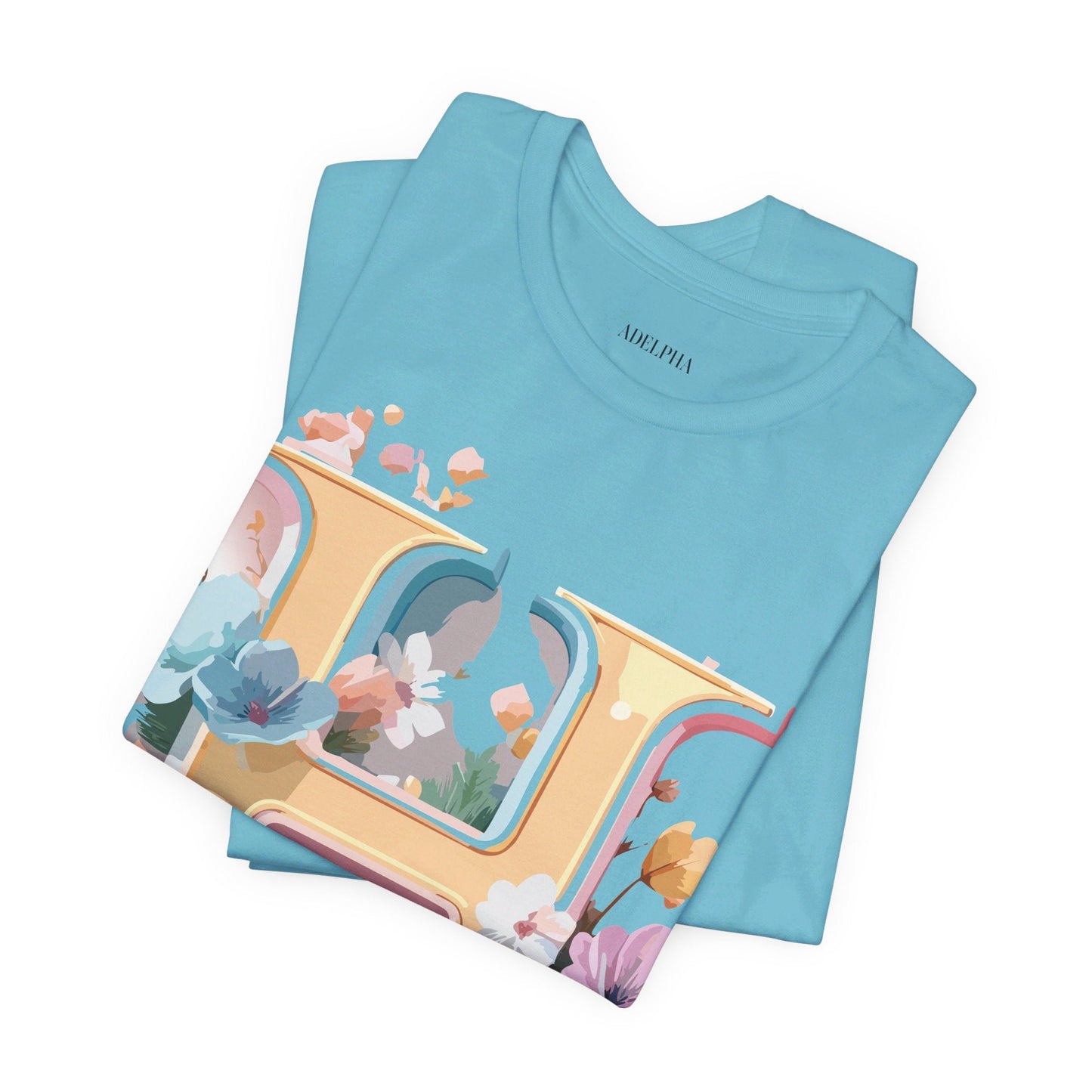 Adelpha Letter H Graphic Tee Unisex Jersey Short Sleeve Vintage Inspired Art Design Shirt