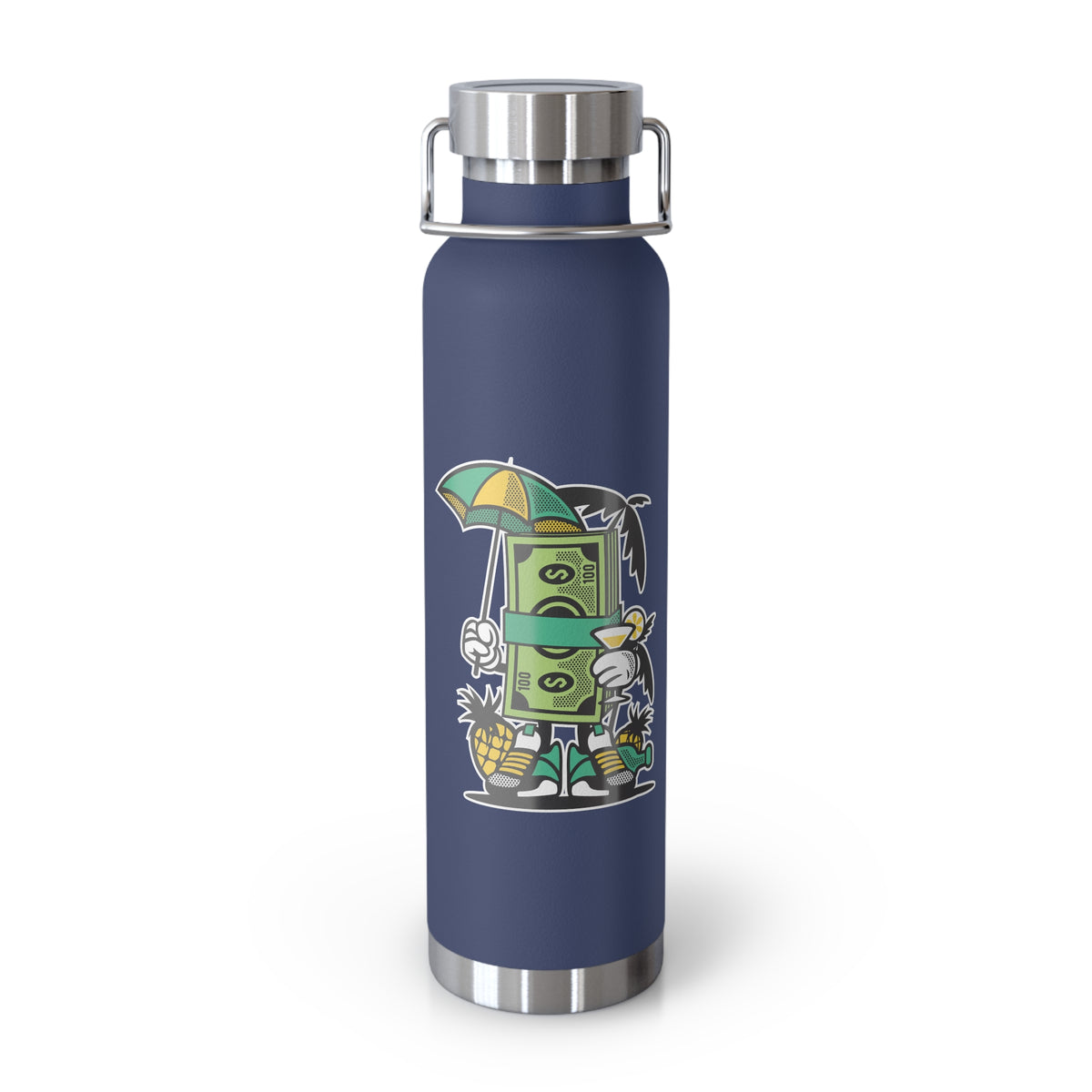 22oz Copper Insulated Water Bottle with Cartoon Design - CV100
