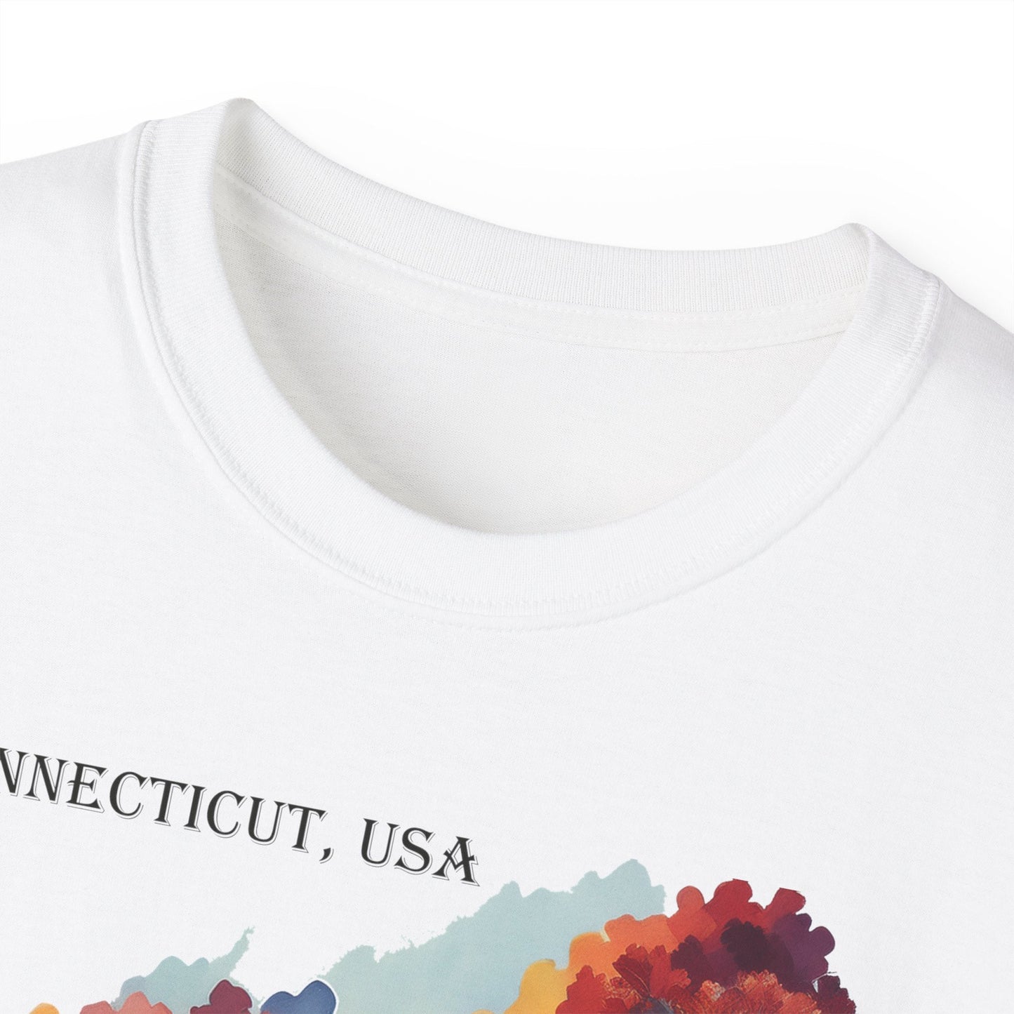 Connecticut Graphic Unisex Cotton T‑Shirt 1