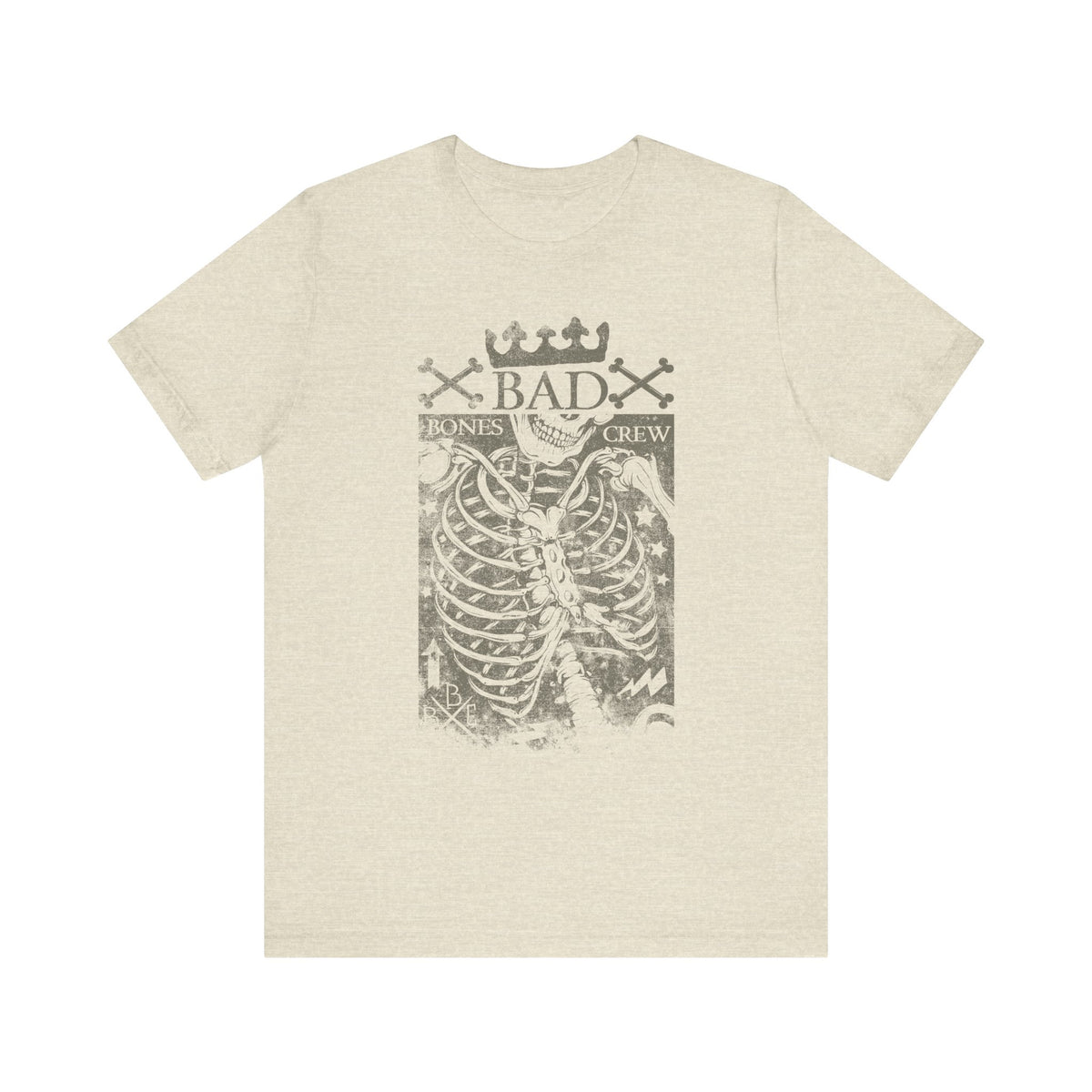 Skeleton Ribcage Tee Bones Crew Graphic Unisex Cotton Shirt A-10