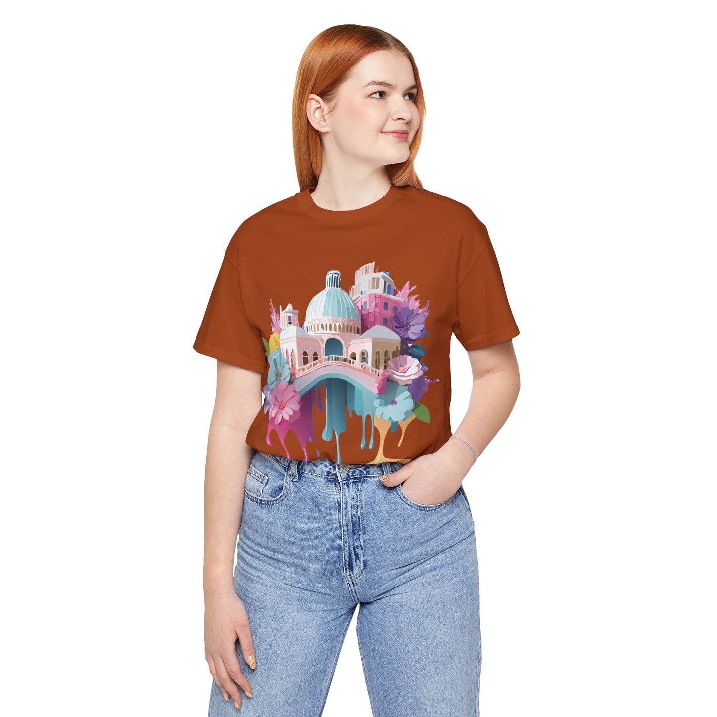 Venice Tourist Graphic Tee Unisex Jersey Short Sleeve Vintage Inspired Artwork Adelpha