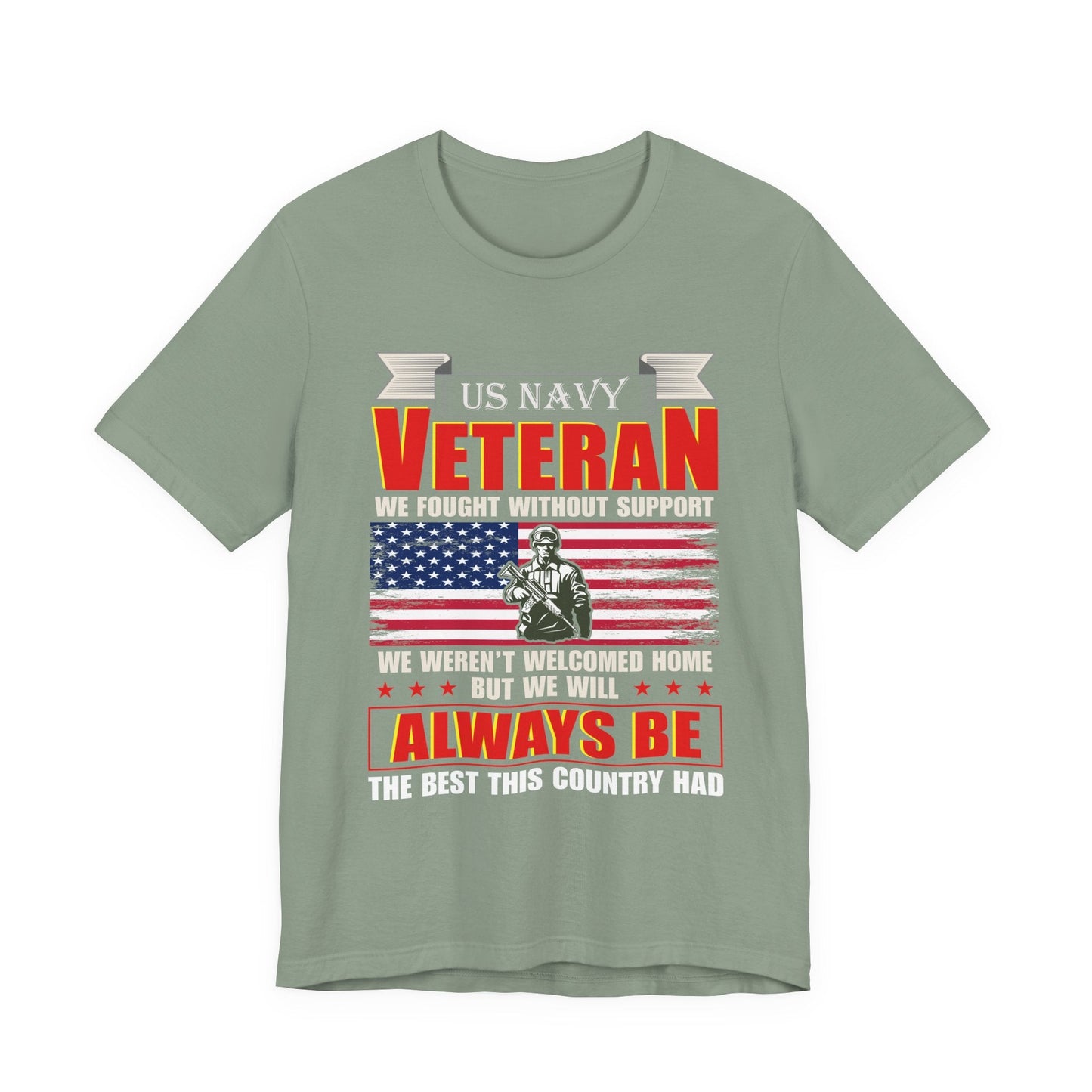 Army Veteran Patriotic Graphic Design Unisex Cotton T-Shirt v42