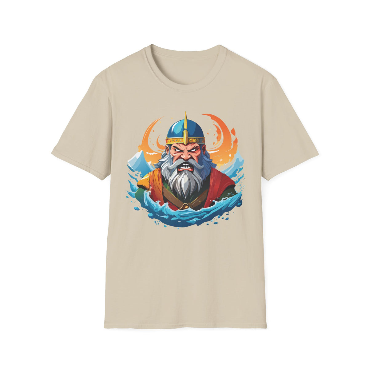 Viking Sea King T-Shirt | Norse Warrior Helmet Illustration