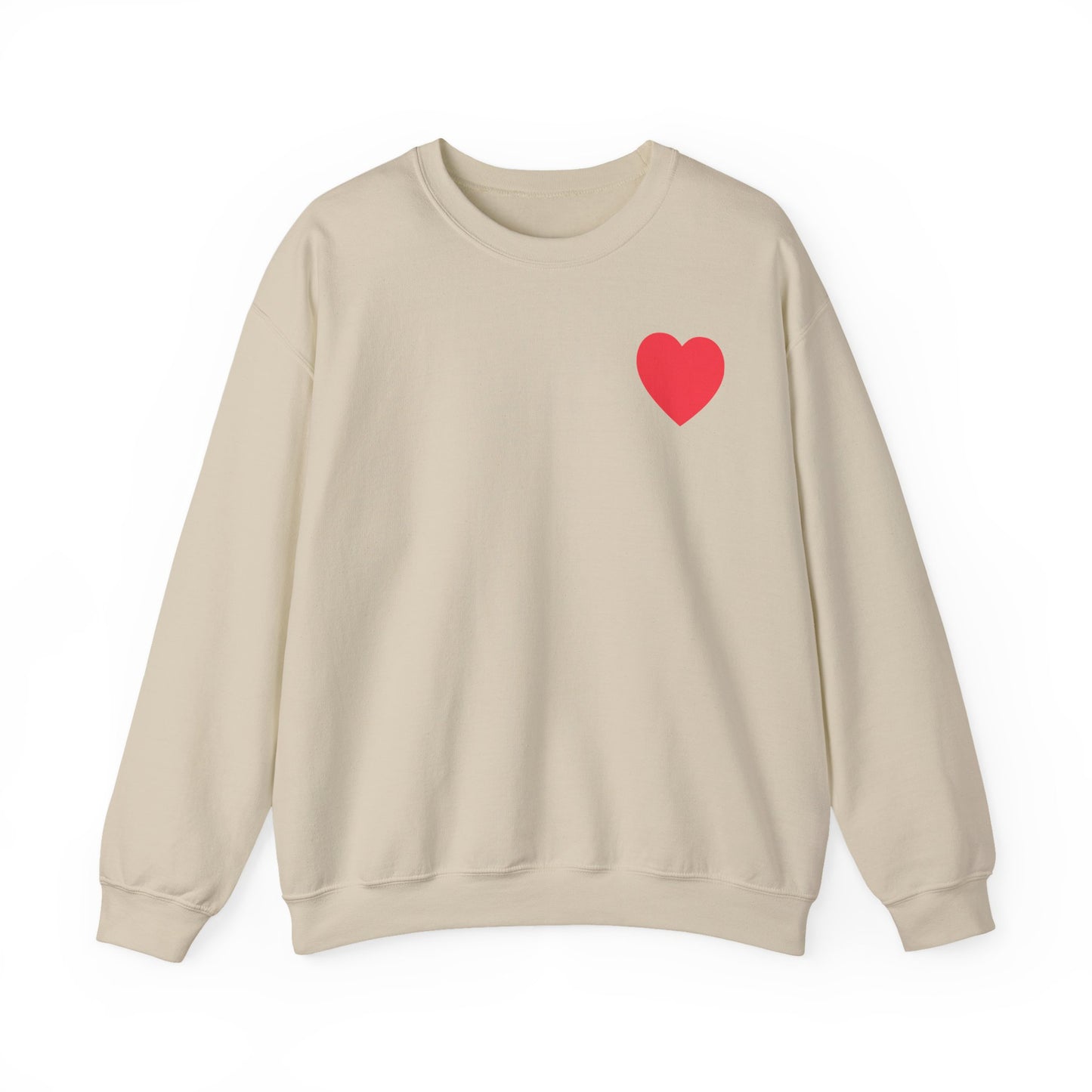 Small Red Heart Sweatshirt, Heart Sweatshirt, Love Sweatshirt, Valentine's Day Sweatshirt- 102