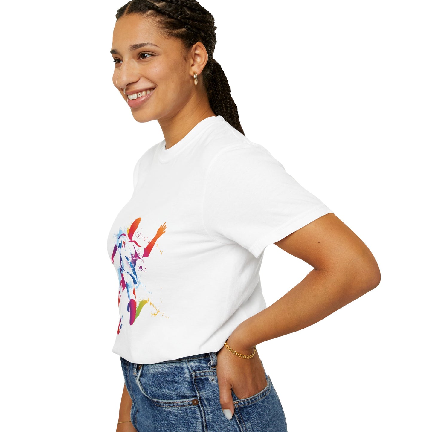 Unisex T-shirt with sports art design