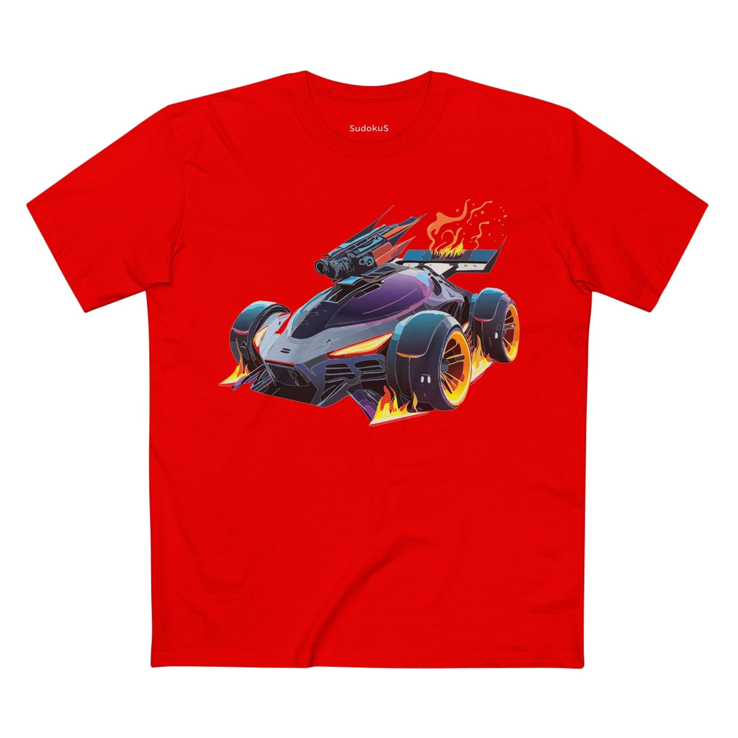 Car Graphic Unisex 100 Cotton Staple Tee 3