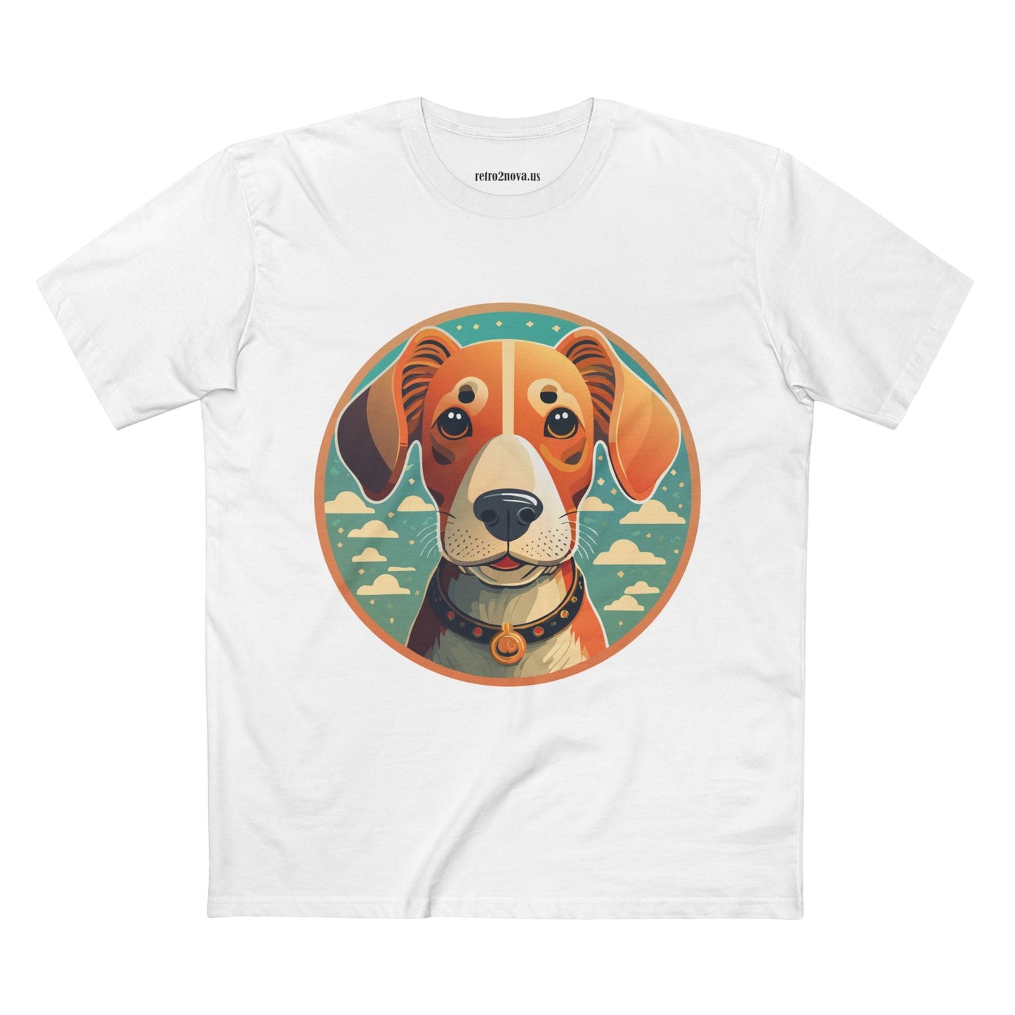Dog Animal Art Shirt For Unisex Premium Cotton Tee By Retro2Nova With Original Art Design Built For Everyday Comfort