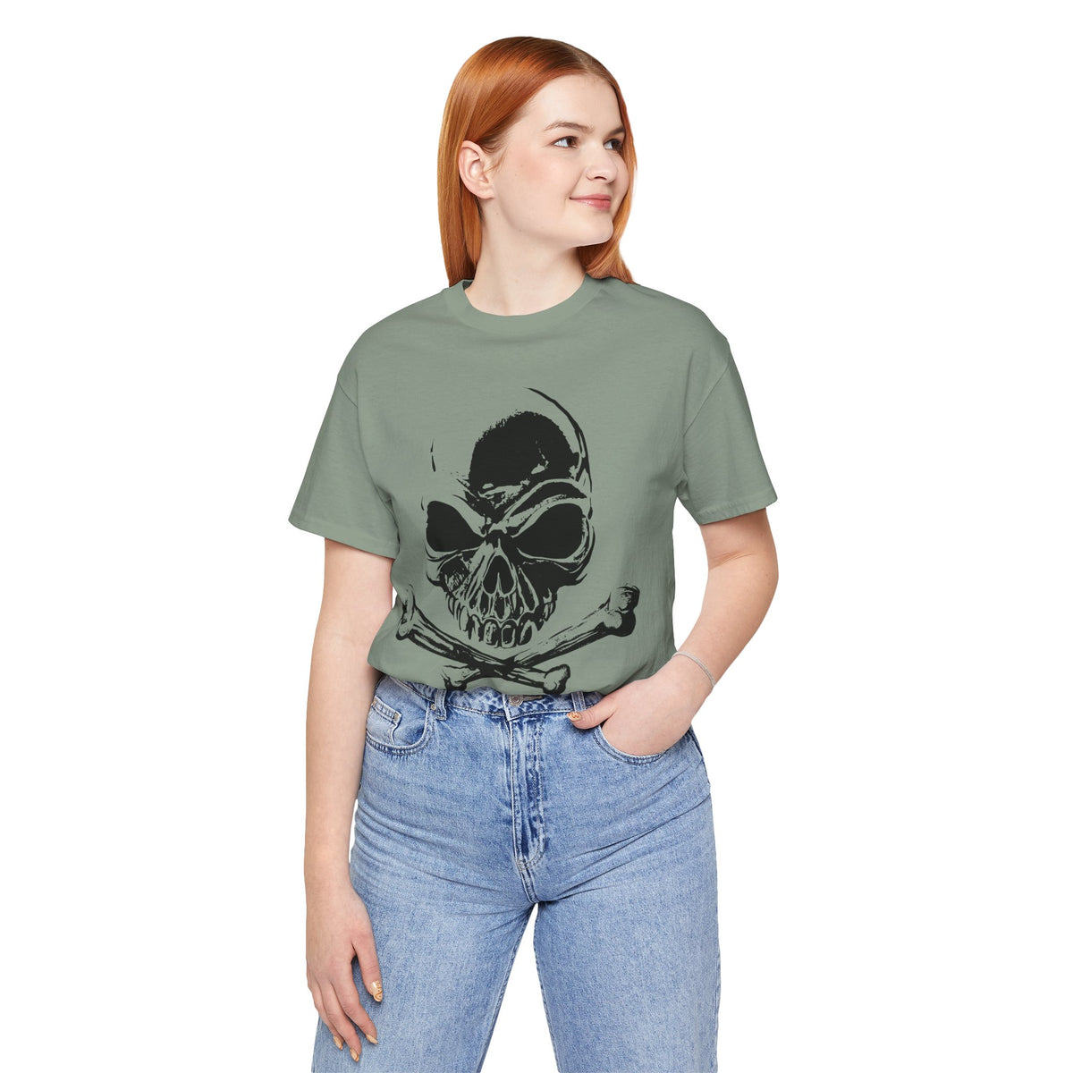 Black Skull Graphic Design Tee, Skull Shirt, Vintage Tees, Art Design T-Shirt, Vintage Graphic Tee, Art Shirts with Skulls