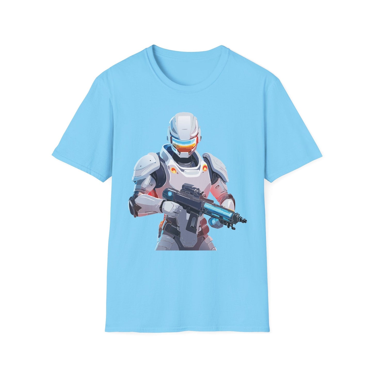 Robocop Themed Unisex Softstyle T Shirt With Robocop Art Design Cotton Tee Premium Comfort