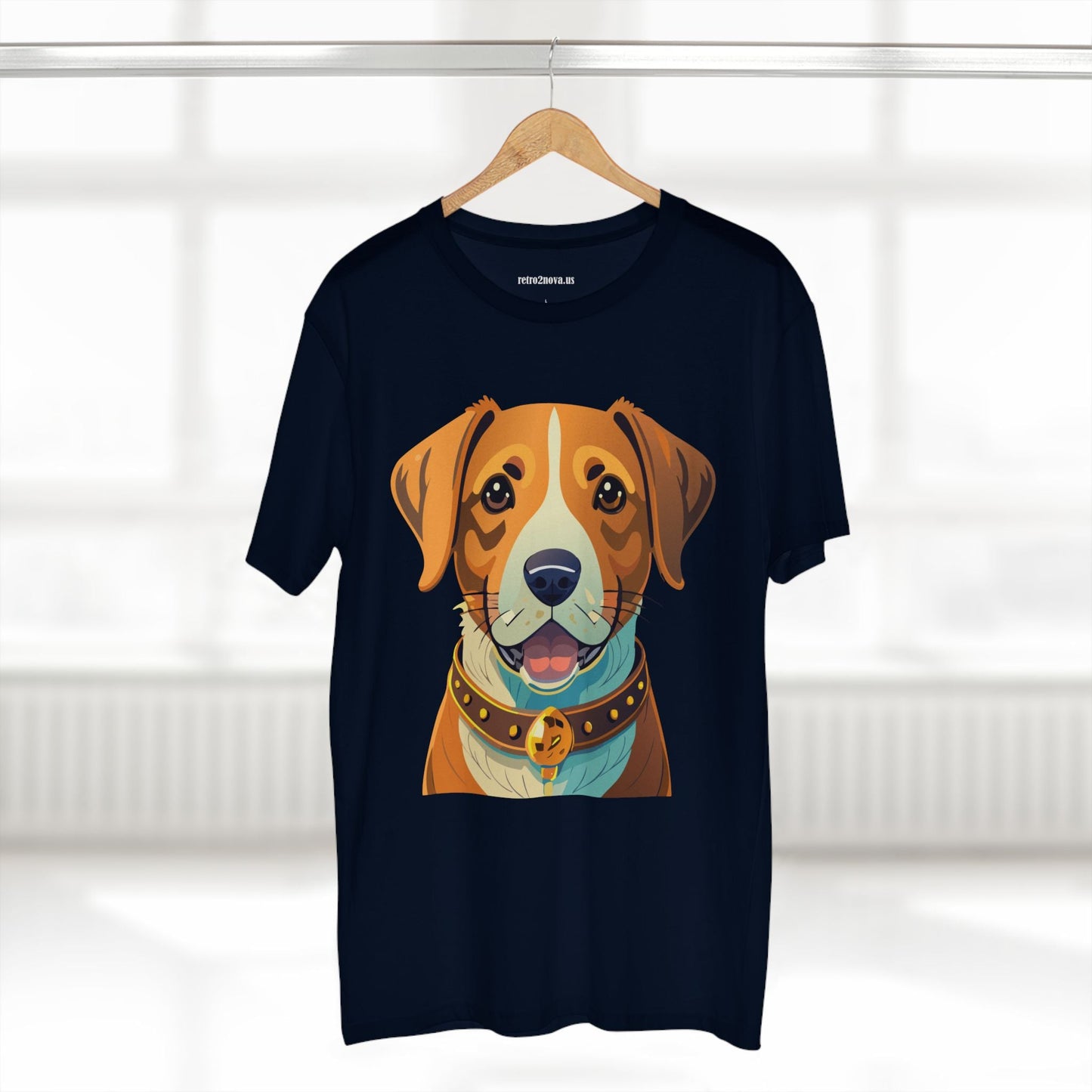 Retro2Nova Unisex Dog Shirt Premium Cotton Tee With Original Art Design Animal Print For Everyday Comfort