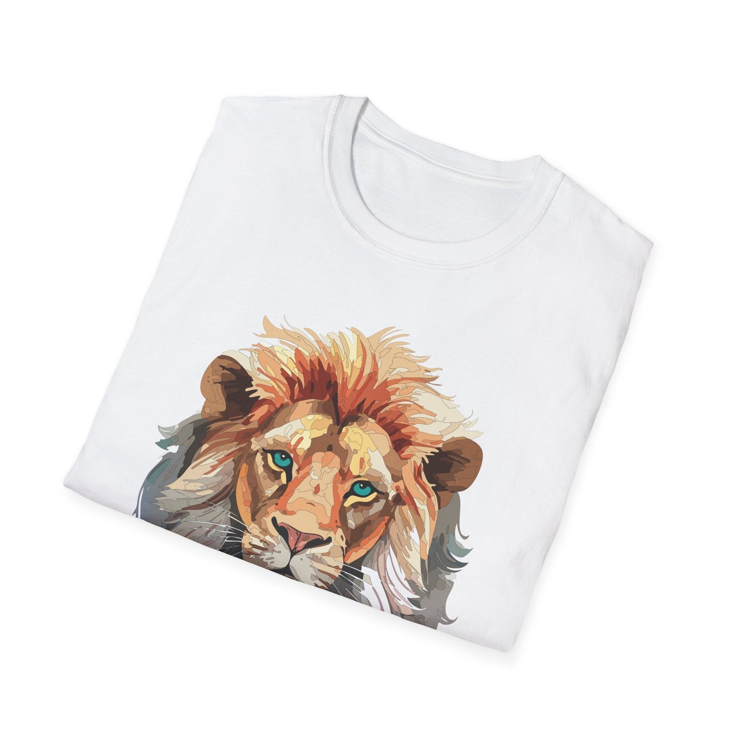 Floral Lion Shirt Unisex Tee Softstyle Gildan 64000 Comfort Fit
