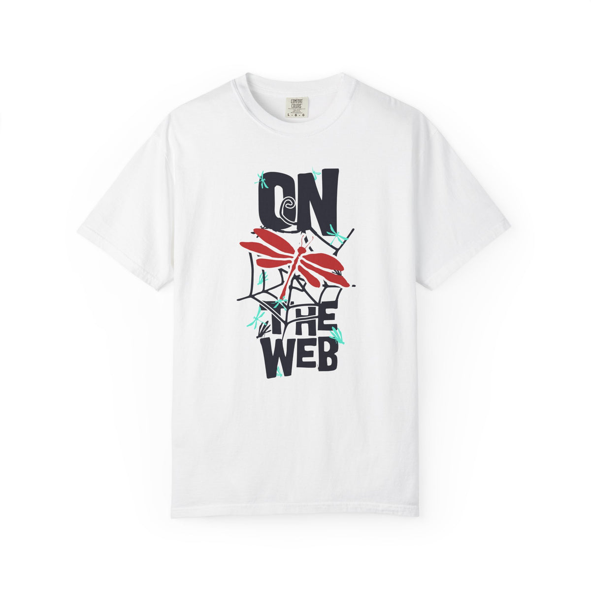 On the Web Spider Graphic Unisex Comfort Colors Garment-Dyed Heavyweight 100 Cotton Art Design T-Shirt w4
