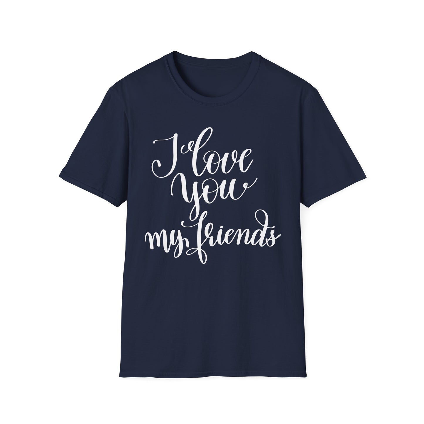 Unisex Cotton Short Sleeves Script Friendship Graphic T-Shirt
