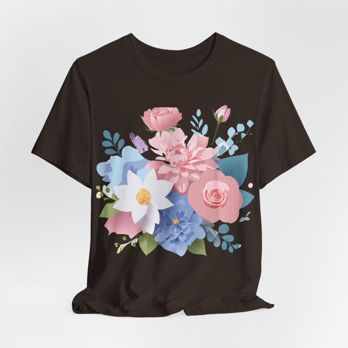 Floral Graphic Tee Shirt - Bella+Canvas Unisex 100 Cotton 25