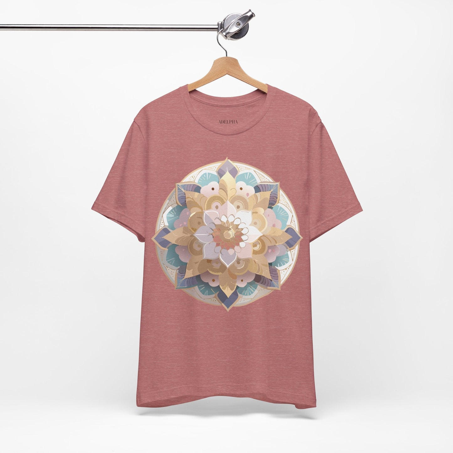 Mandala Graphic Tee Unisex Jersey Short Sleeve Adelpha Art Design Vintage Inspired Artwork