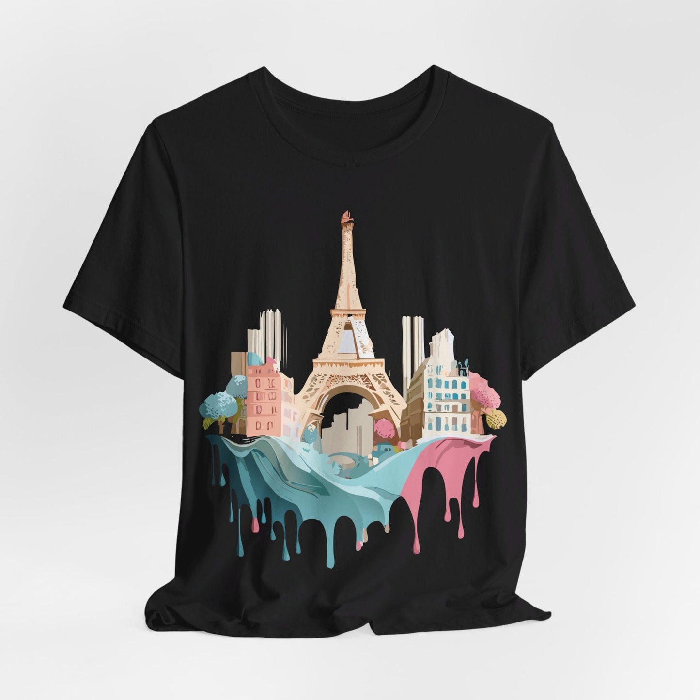 Paris Tourist Shirt Graphic Tee Unisex Jersey Short Sleeve Art Design By Adelpha Vintage Inspired