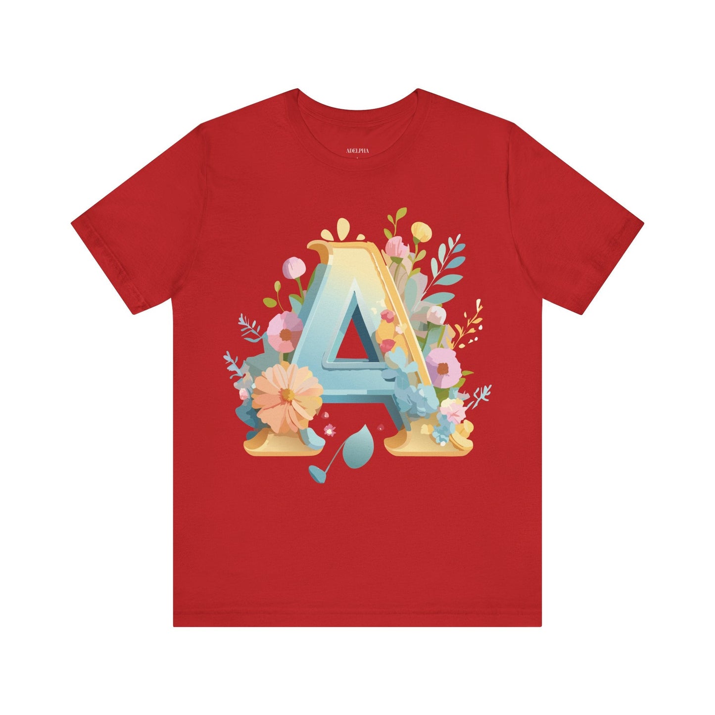Letter A Shirt Graphic Tee Unisex Jersey Short Sleeve Adelpha Vintage Inspired Art Design