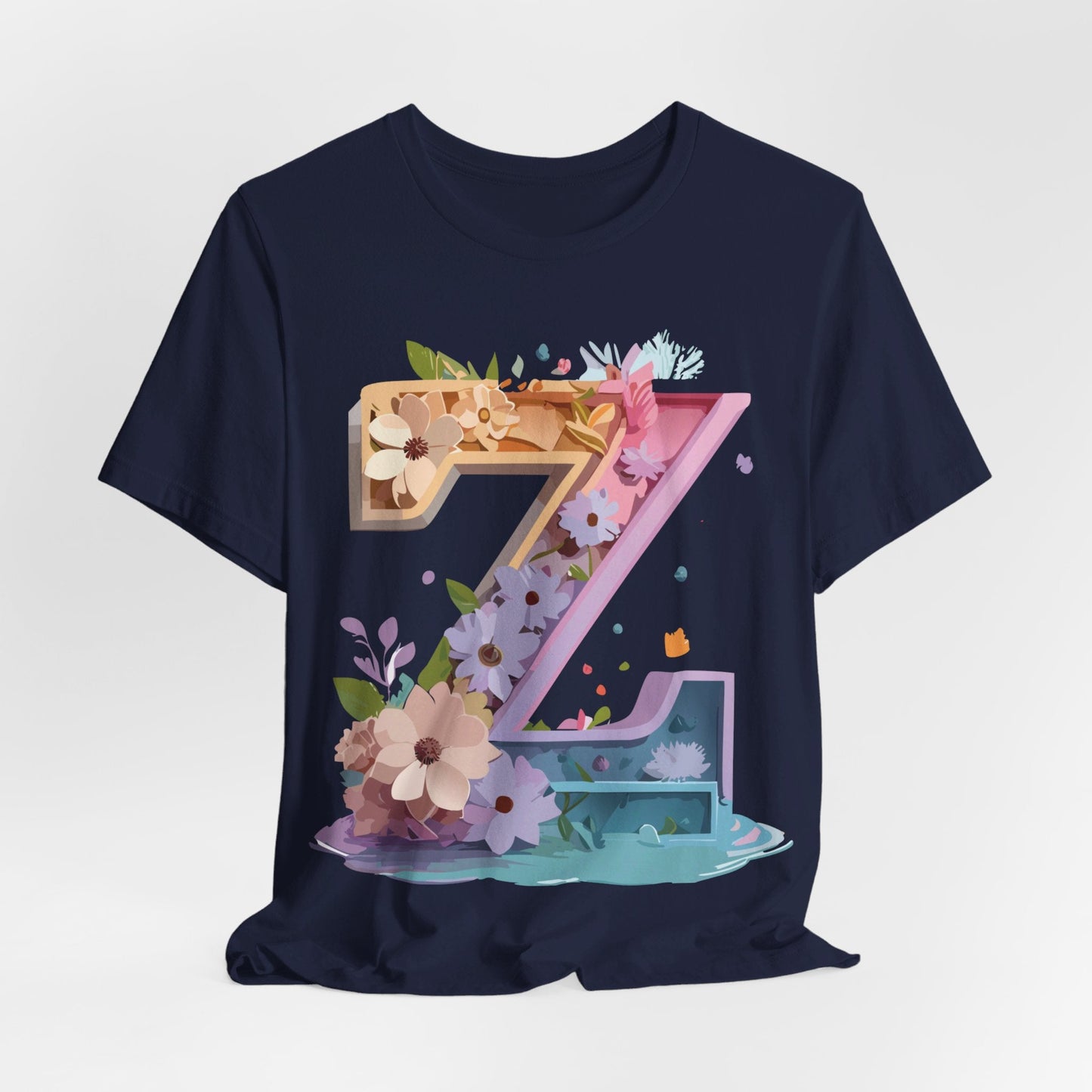 Letter Z Shirt Unisex Graphic Tee Adelpha Vintage Inspired Artwork Short Sleeve Jersey