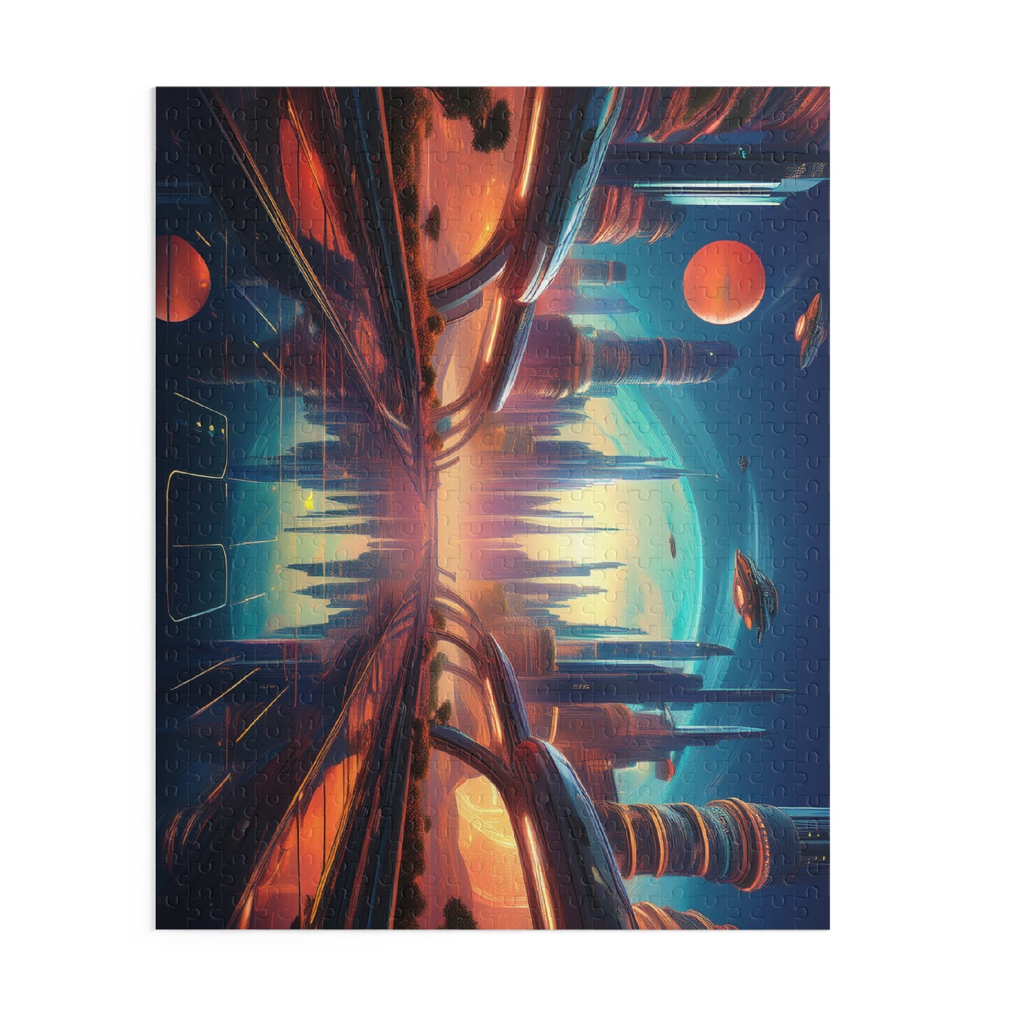 Sci-Fi City Puzzle 500-Chipboard Pieces in Box | Kids Puzzles Size: 16" x 20",  Ages 9+ and Family pn55