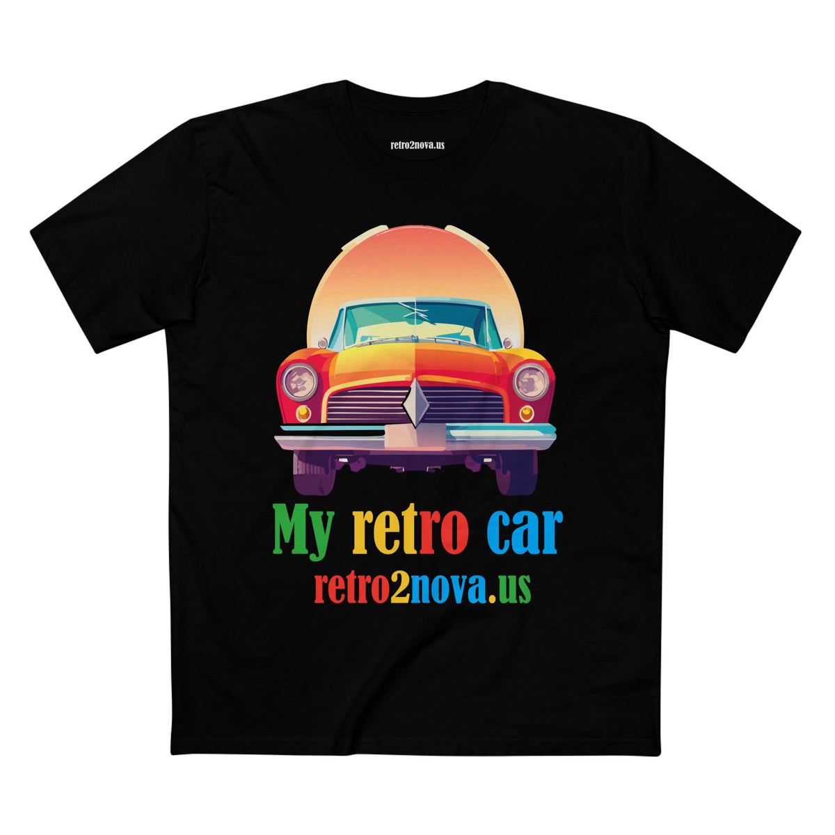 Retro Car Vintage Graphic Tee Staple Unisex 100 Cotton Tee Shirt - RC-10